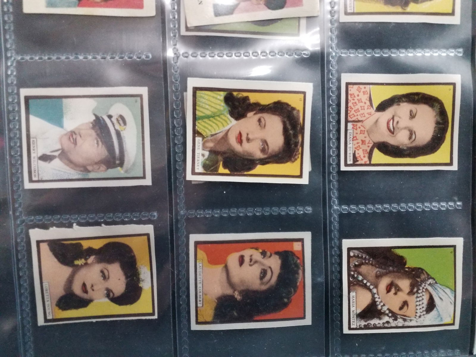A collection of 15 blank back original tobacco cards Color Film Stars cards (1 of 6)