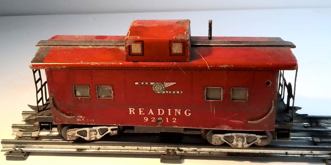 1920s Marx #92812 O Gauge Reading Caboose Red Fair Condition (1 of 4)