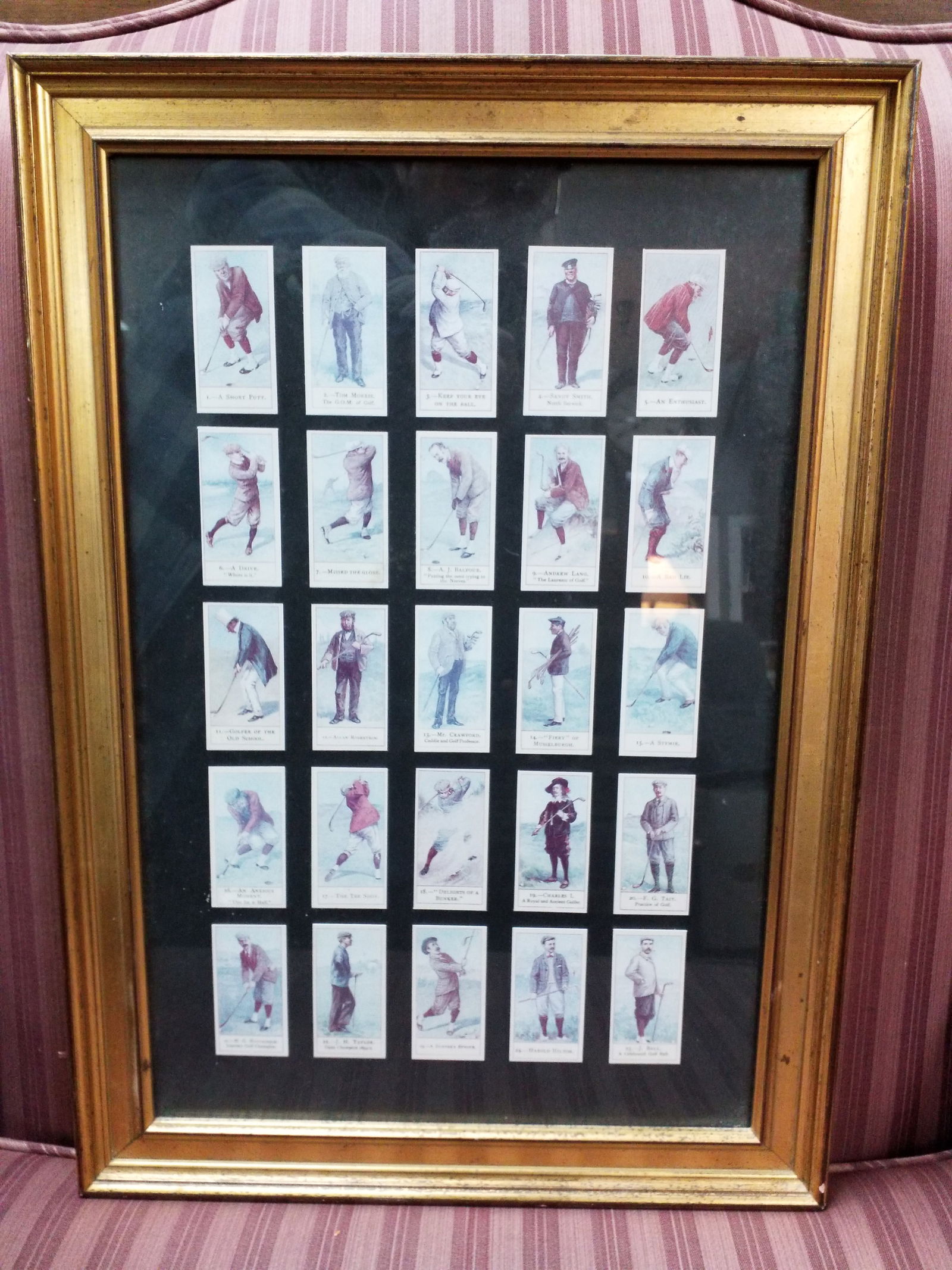 Beautiful Framed Tobacco cards Set of Golf 50 card set (1 of 7)