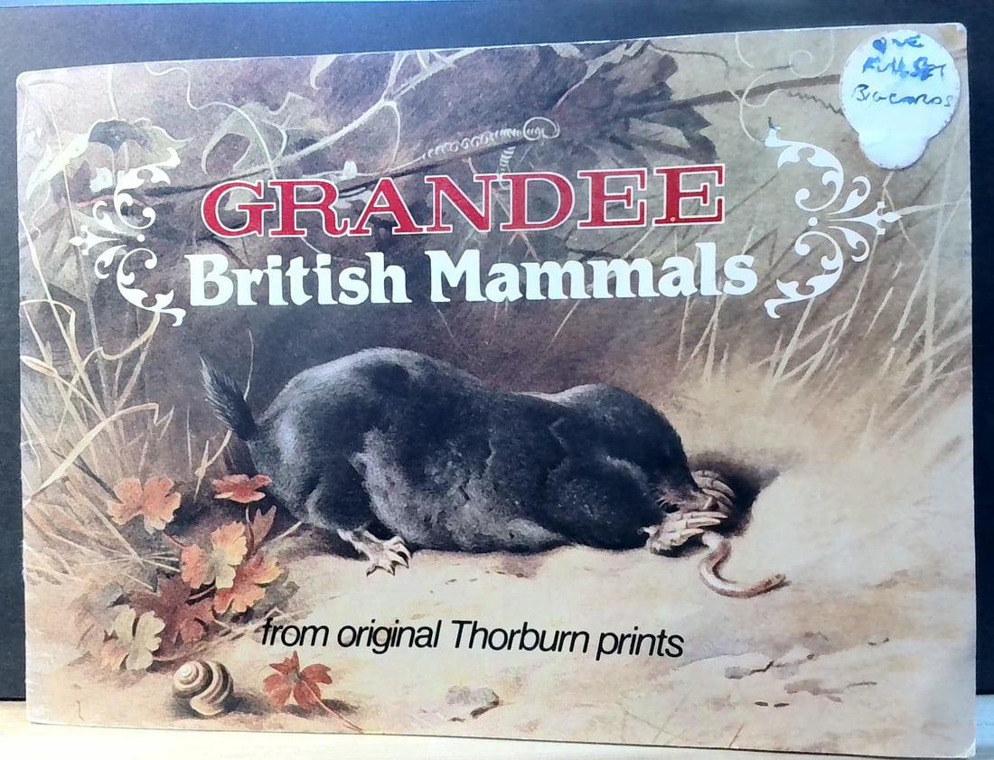 Grandee British Mammals from Thorbum Prints Original Set Cigar Cards Album: Early Original Cards Album