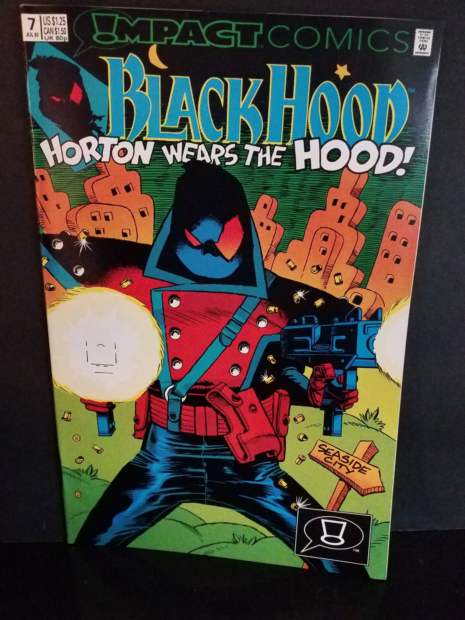 Impact Comics Black Hood #7 1992 Horton Wears The Hood Comic Book Seaside City VF-NM (1 of 2)