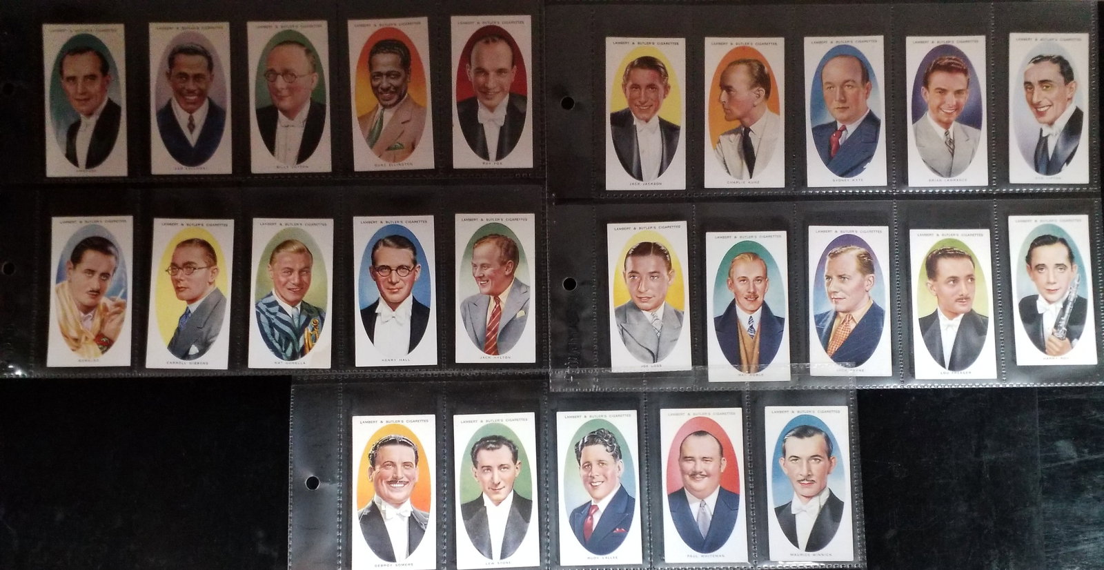 1936 Dance Band Leaders Lambert and Butler Duke Ellington etc. Original Tobacco cards Set Complete (1 of 4)