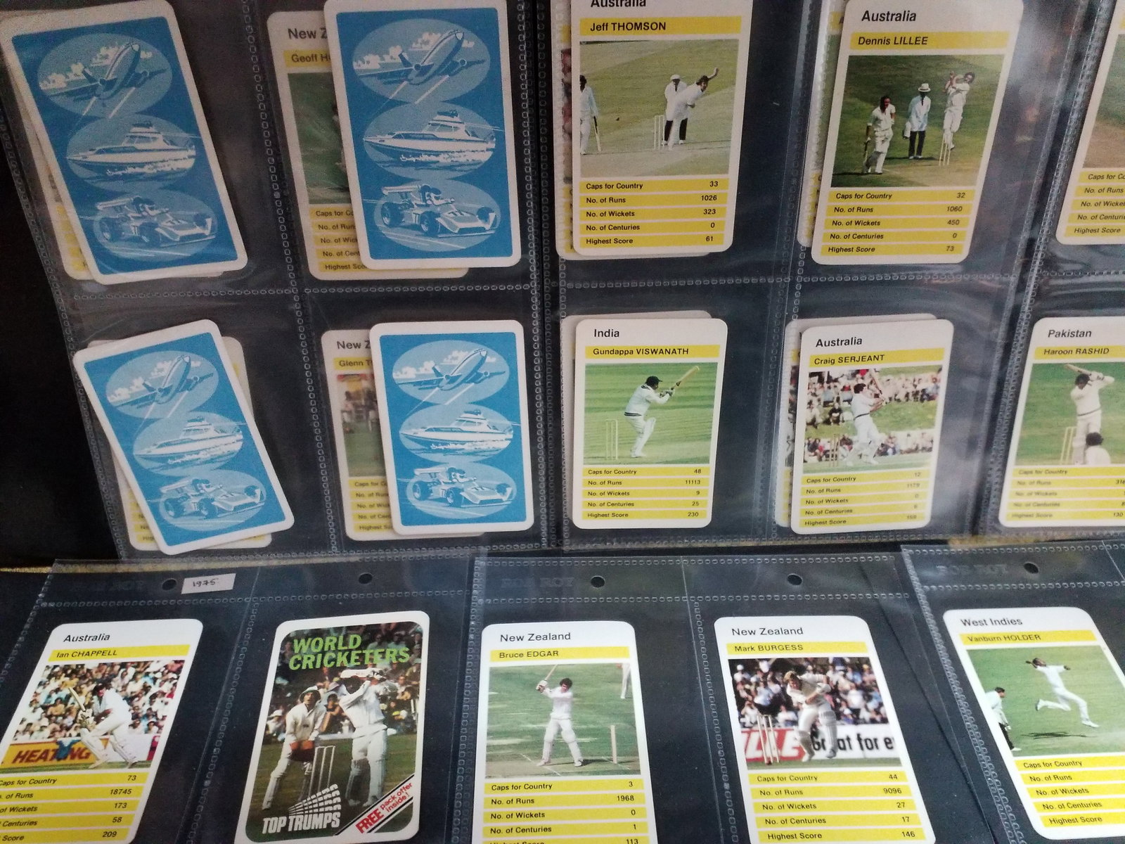 A Rare Collection of 32 Cricketers From the Top Trumps Card Game 1975 Scarce (1 of 7)