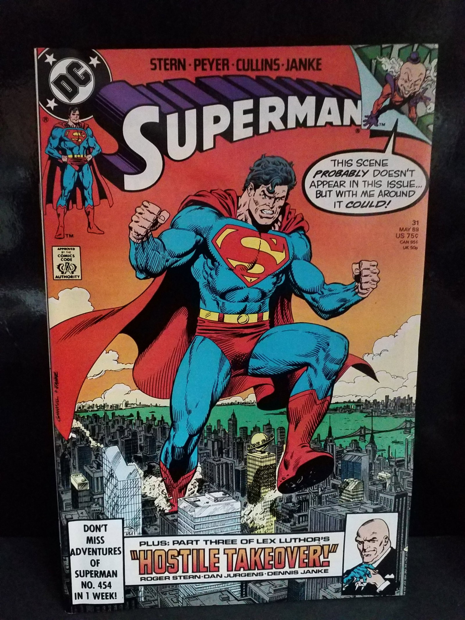 Superman #31 (DC Comics May 1989 Direct Edition Lex Luthor Hostile Takeover VF+-NM (1 of 2)