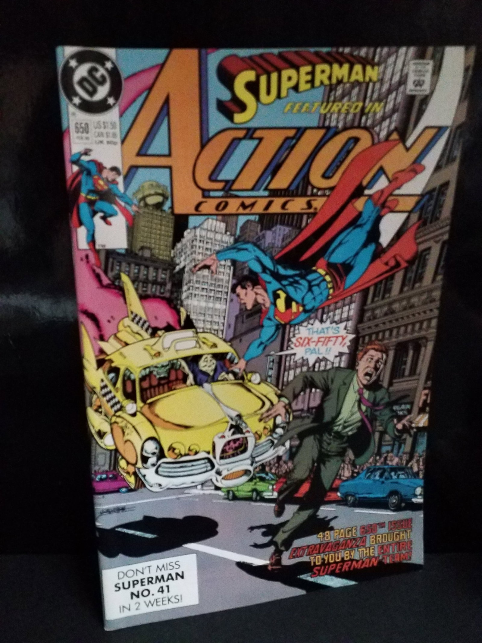 Action Comics #650 DC Comics 1990 George Perez Cover Jimmy Olsen VF+-NM (1 of 2)