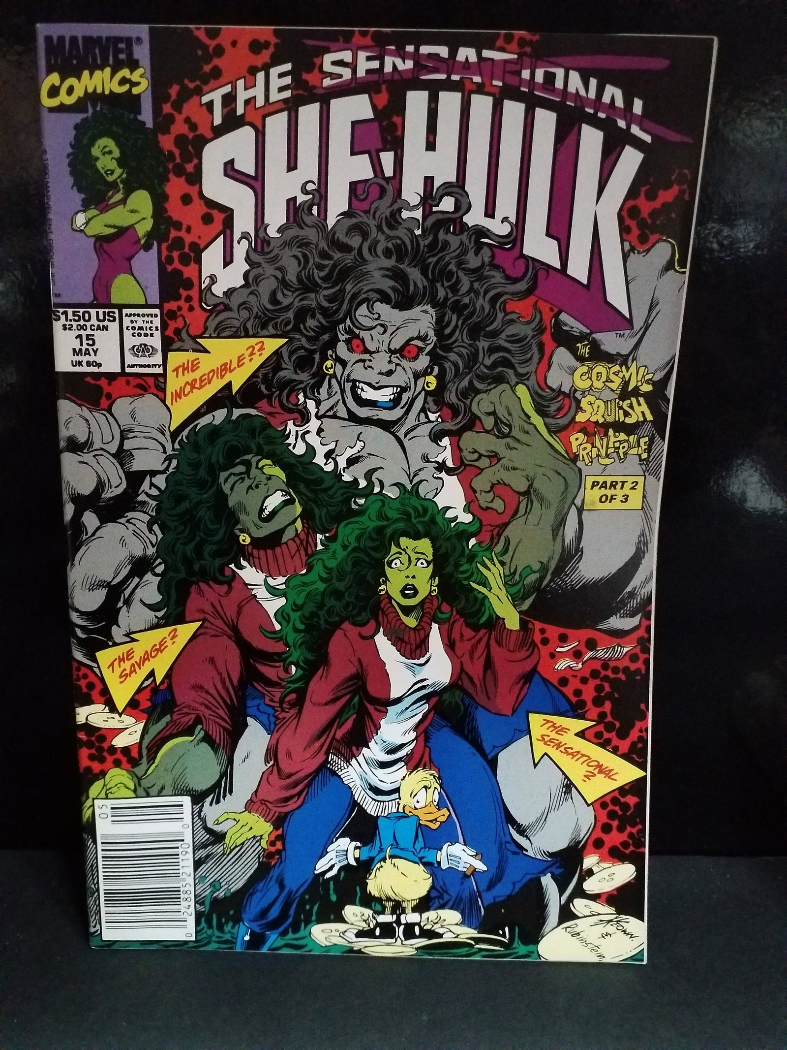 Sensational She-Hulk #15 (May 1990), Gerber/Hitch, 1st App Grey She-Hulk VF+-NM: Adding Comic books and other items daily to our current sale!In super condition. Higher Grade comic. Although we are not comic book graders the majority of the comic books in this sale are in exceptio