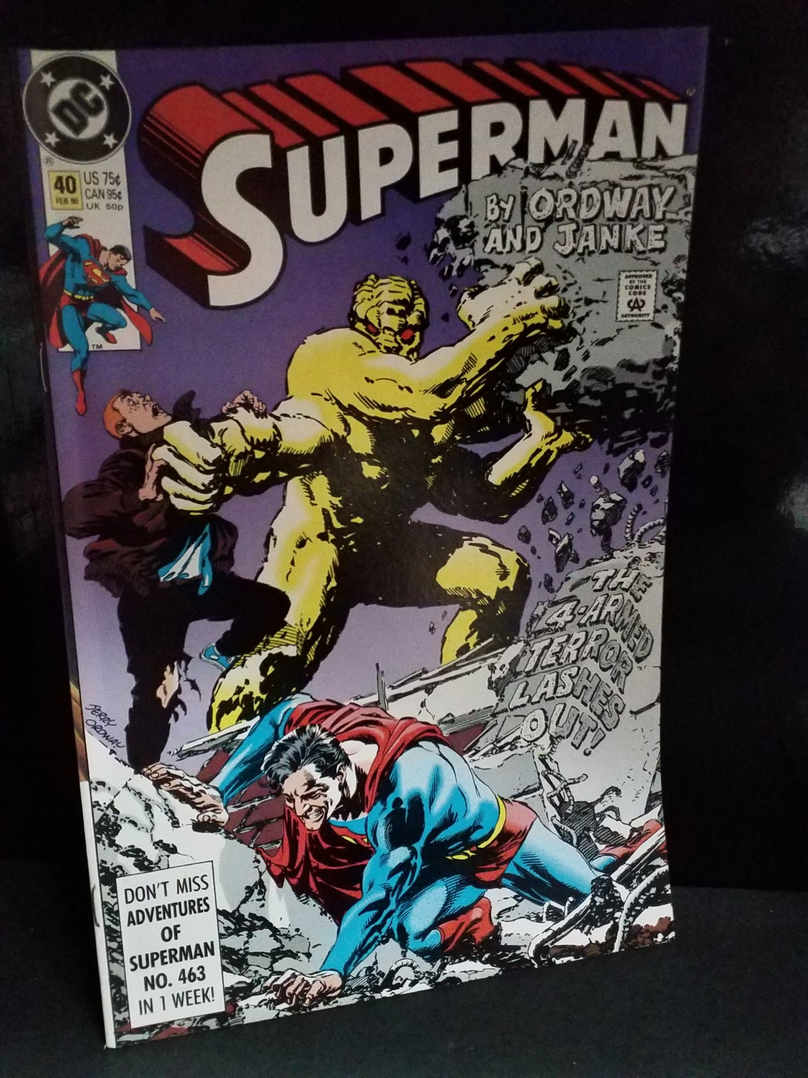 Superman #40 The 4-Armed Terror! 1990 DC Comic VF+-NM (1 of 2)