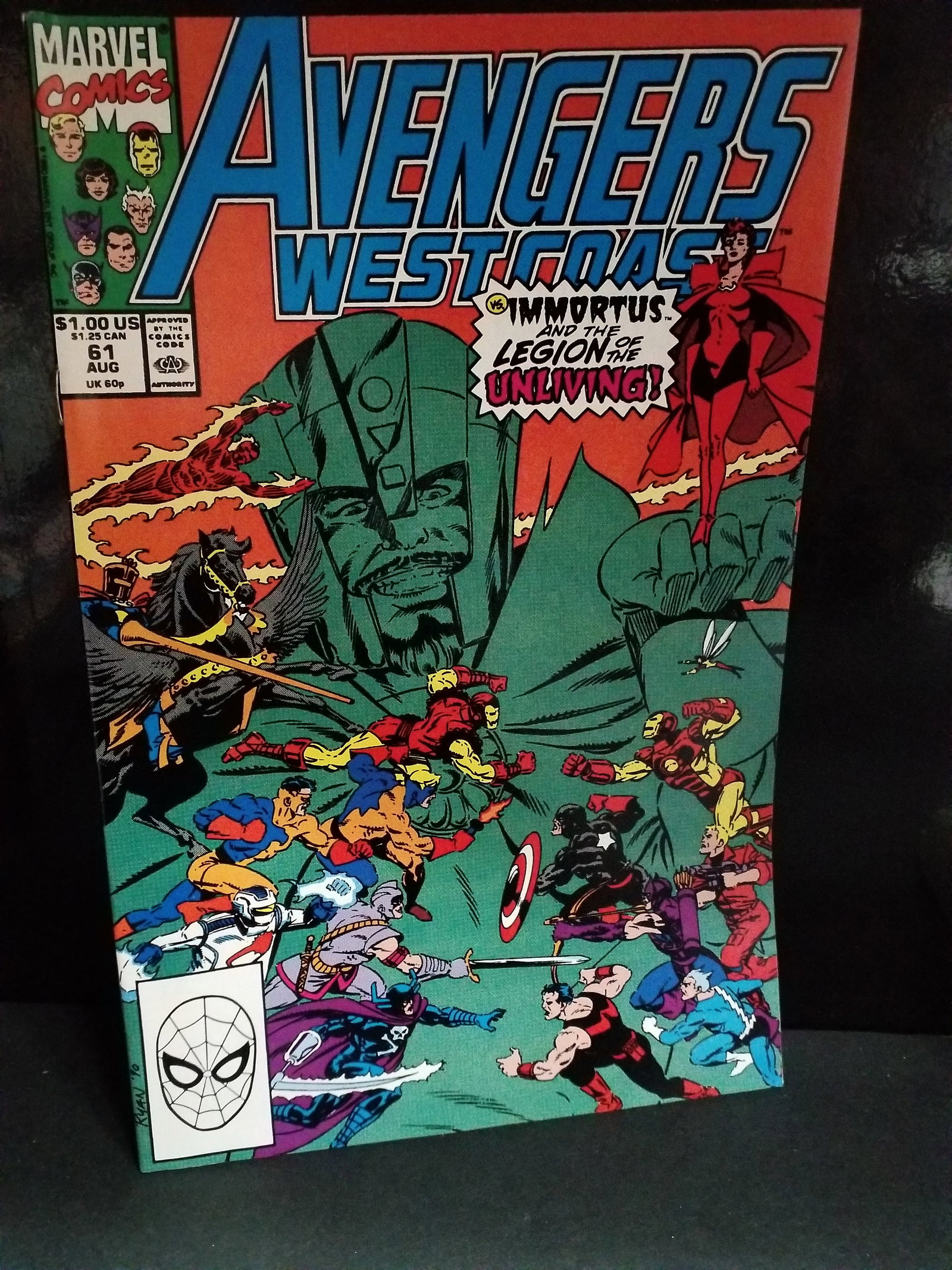 AVENGERS West Coast, Issue #61, (Marvel 1989) Legion of the Unliving app VF+-NM (1 of 2)