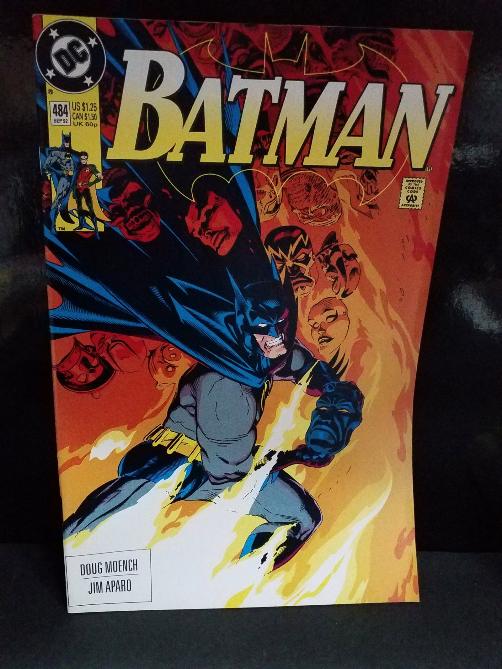 DC Comics Batman #484 (1992) Batman Robin Doug Moench Jim Aparo Comic Book VF+-NM (1 of 2)