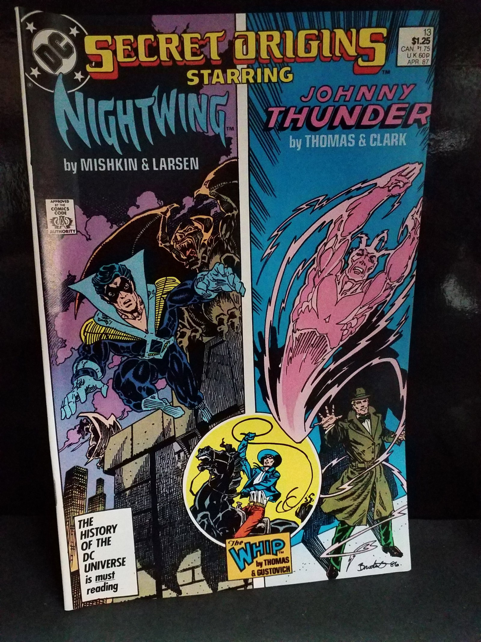 Secret Origins #13 1987 DC Comics - Nightwing Direct Whip Johnny Thunder VF+-NM (1 of 2)
