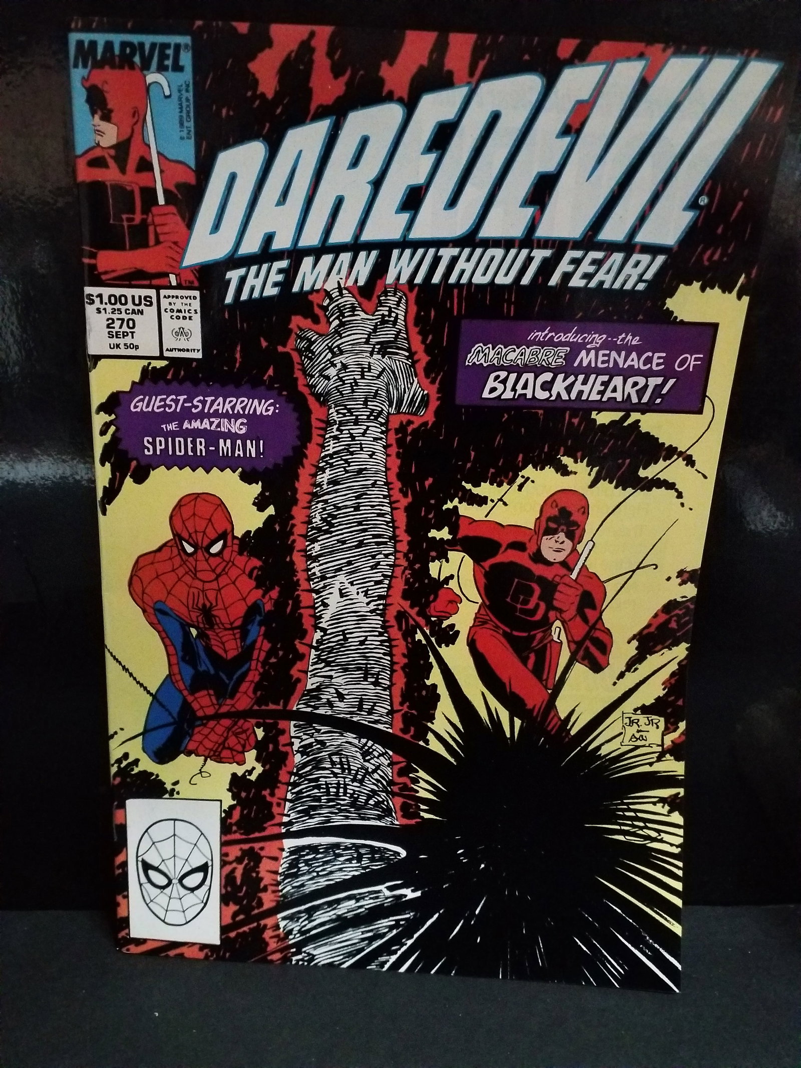 Daredevil #270 Key 1st Appearance of Blackheart , Spider Man App. Marvel Comics 1989 VF+-NM (1 of 2)