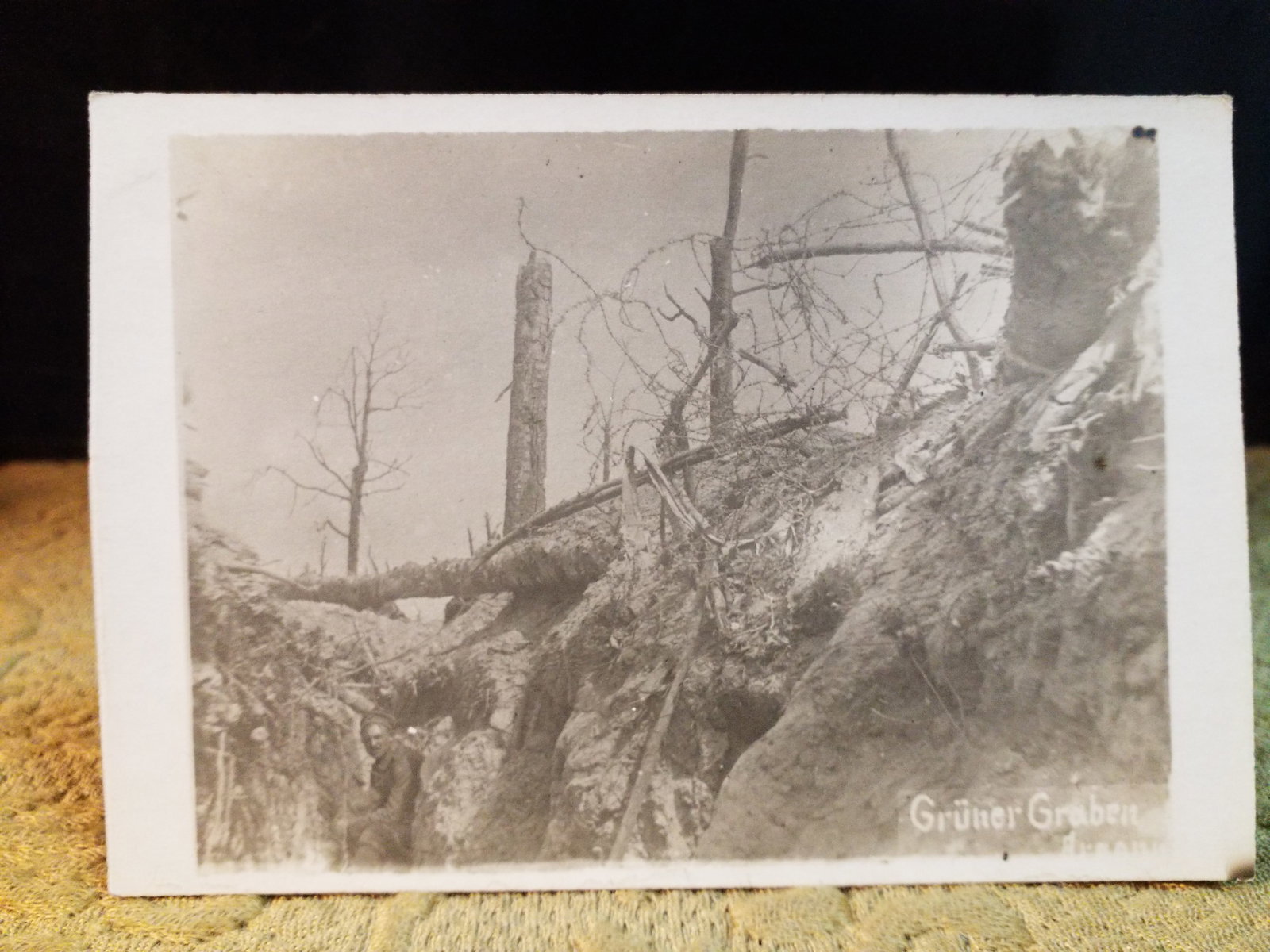 Original WWI RPPC Real Photo Postcard of Gruner Graben Austria (1 of 2)