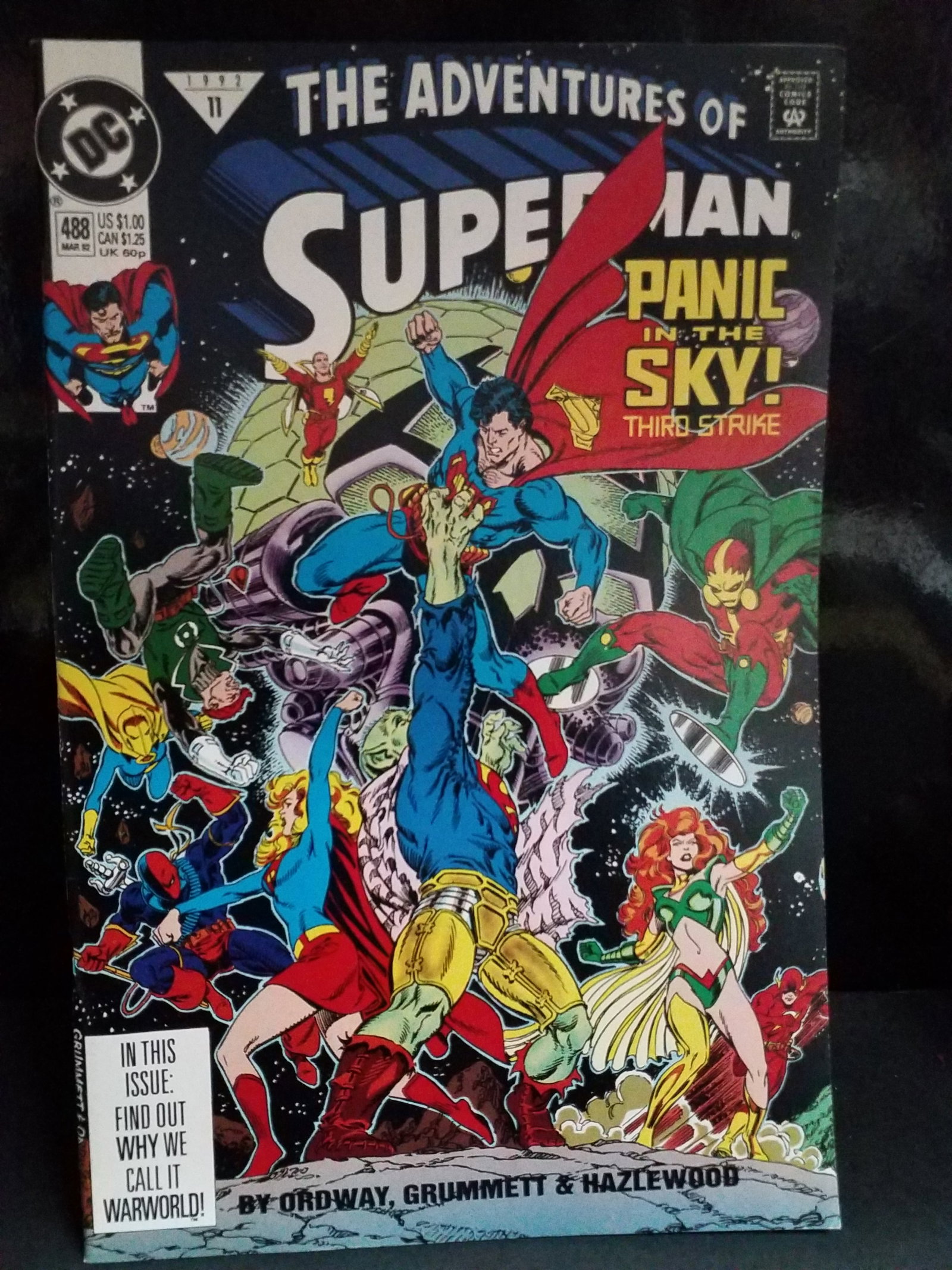 Superman DC Comics #488 1992 The Adventures Of Superman Panic In The SkyVF+/NM (1 of 2)