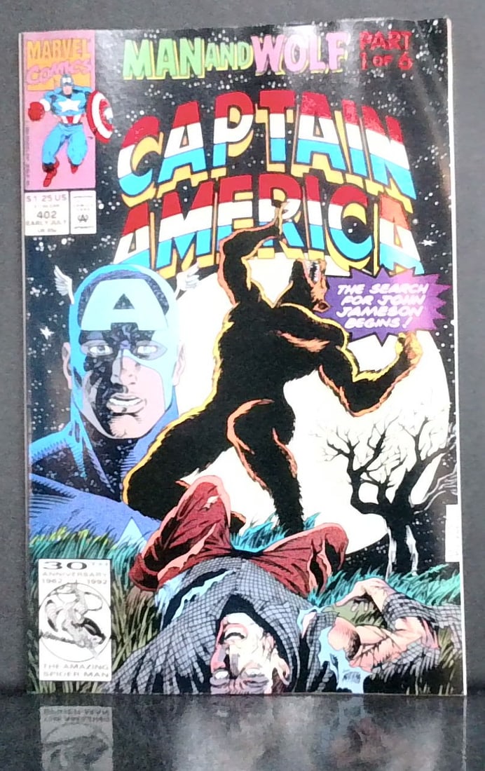 Captain America 402 Man and Wolf Part 1 of 6 July 1992 Higher Grade Marvel NM-MNT (1 of 2)