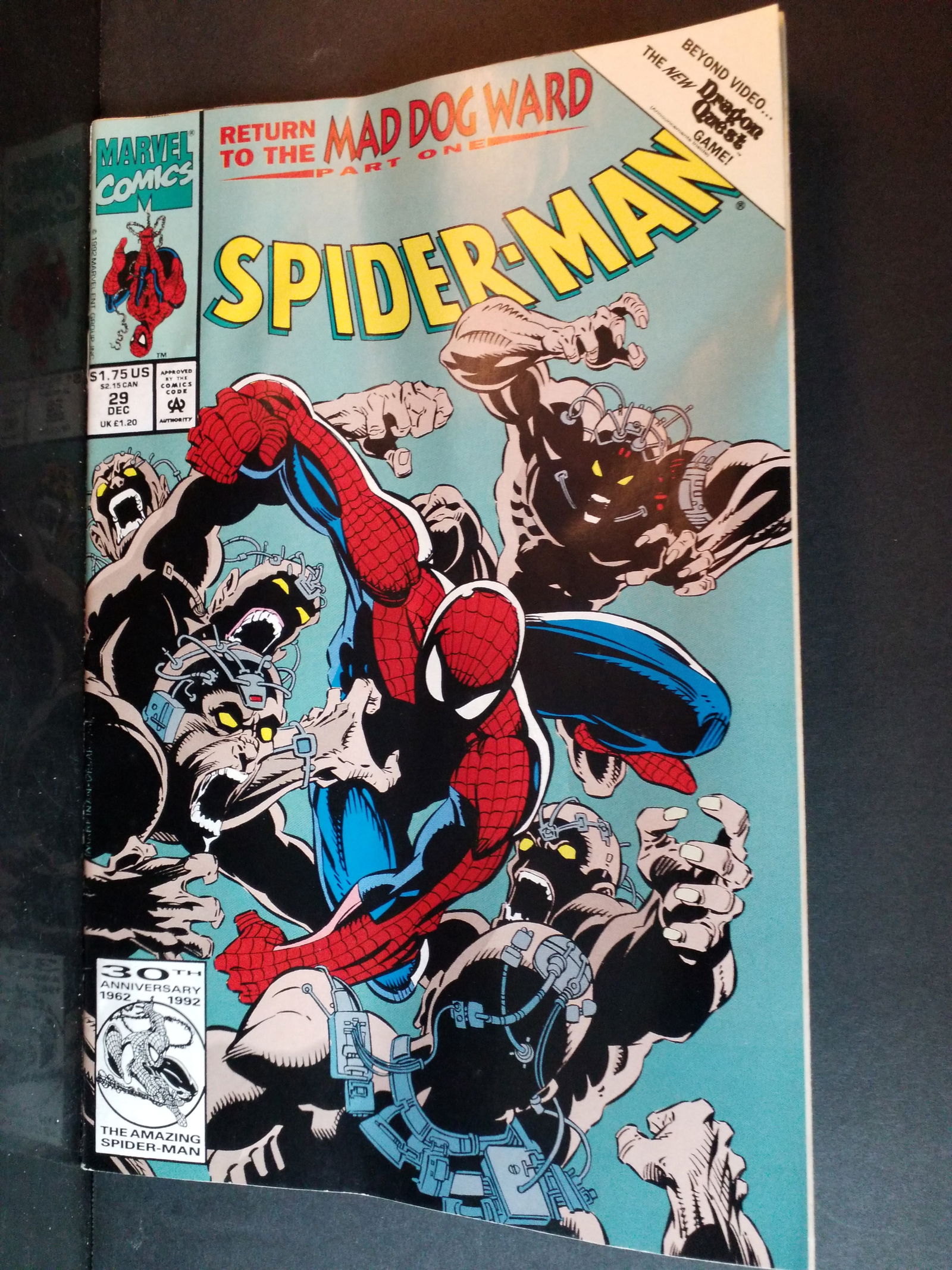 Spider-Man #29 (Dec 1992, Marvel Comics) Return Of The Mad Dog Ward VG+-NM (1 of 2)