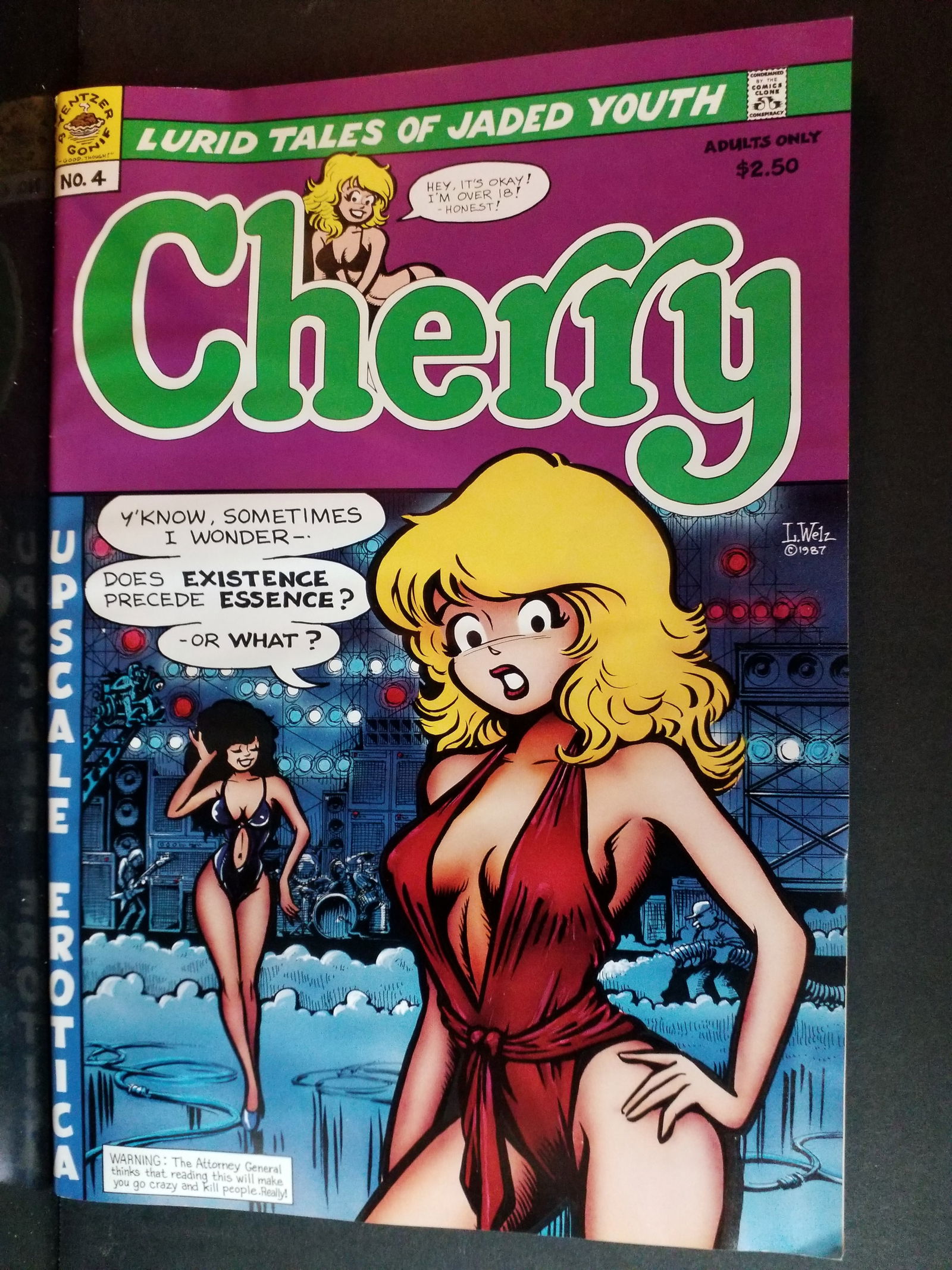 ADULTS ONLY #4 COMIC Cherry #4 Lurid Tales Of Jaded Youth 1987 F-NM: A Higher Grade comic. Although we are not comic book graders the majority of the comic books in this sale are in exceptional condition. All Comics come bagged and boarded, Please view pictures. Comic