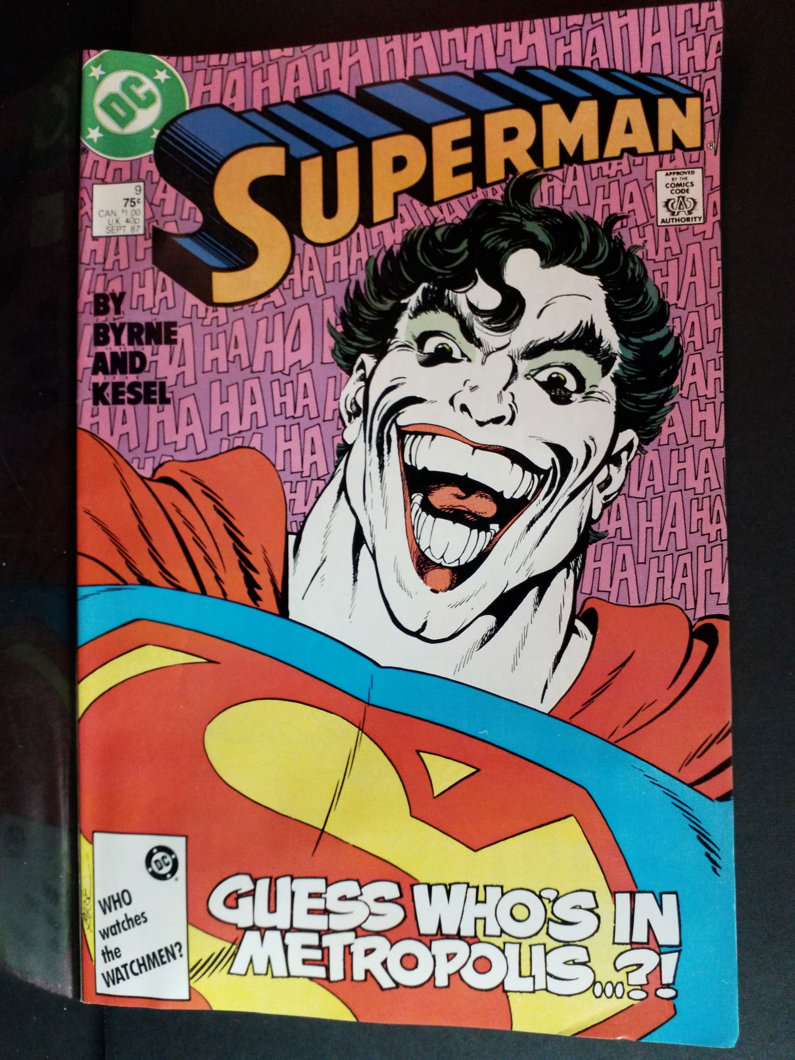 Superman #9Guess Who's in Metropolis-1987 Joker Superman-Higher Grade comic F-NM: A Higher Grade comic. Although we are not comic book graders the majority of the comic books in this sale are in exceptional condition. All Comics come bagged and boarded, Please view pictures. Comic