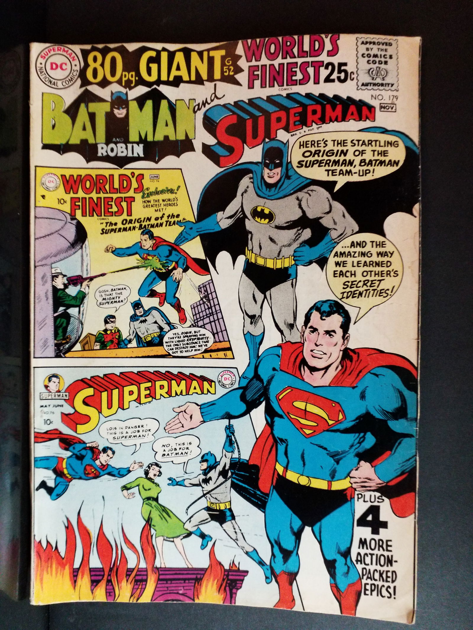 World's Finest Batman and Robin Superman Giant Issue 25 Cent cover DC Comics F-NM (1 of 2)
