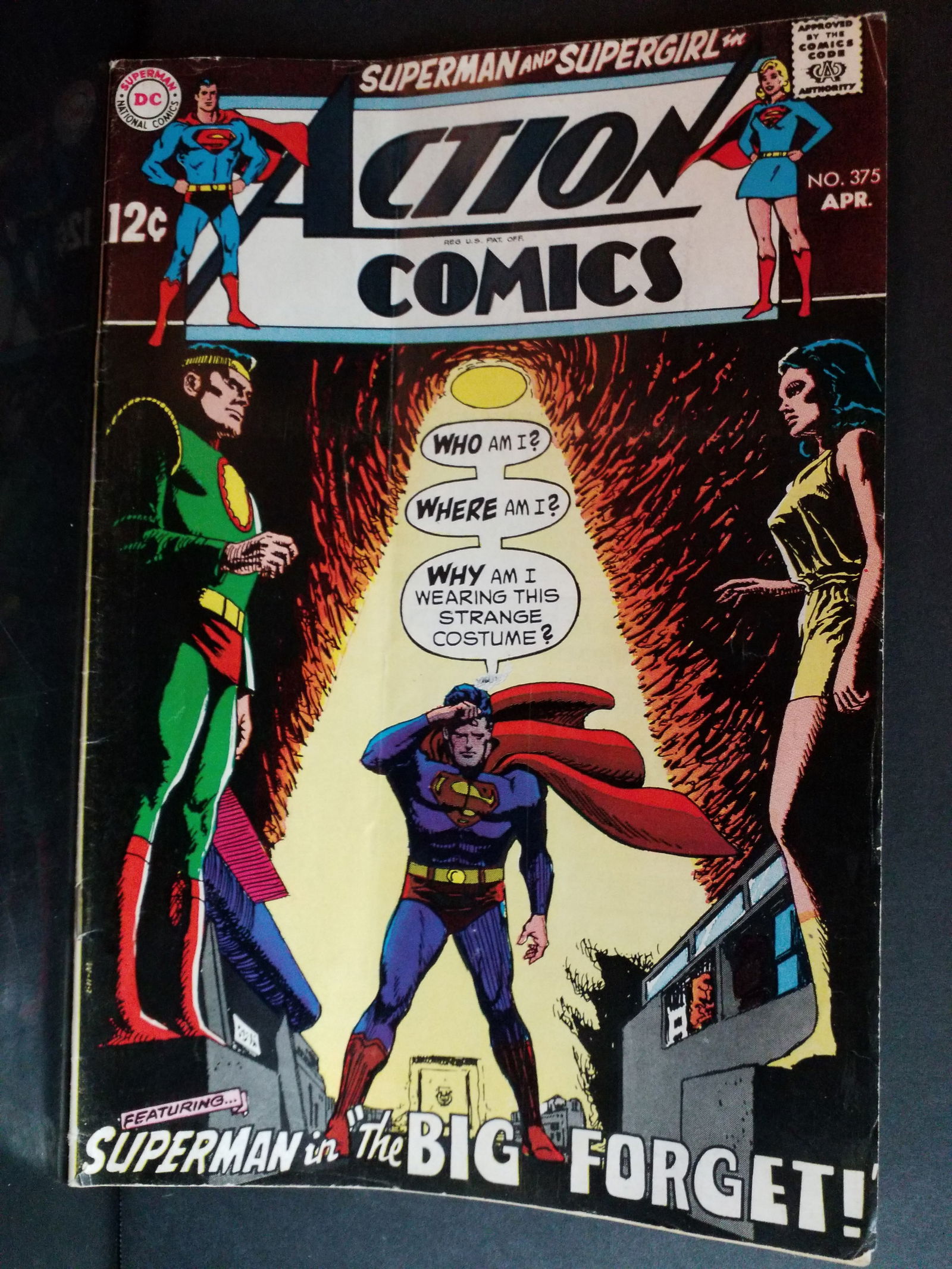 Action Comics The Big Forget 1969 Superman 12 Cent cover Silver age DC Comics F-NM (1 of 2)