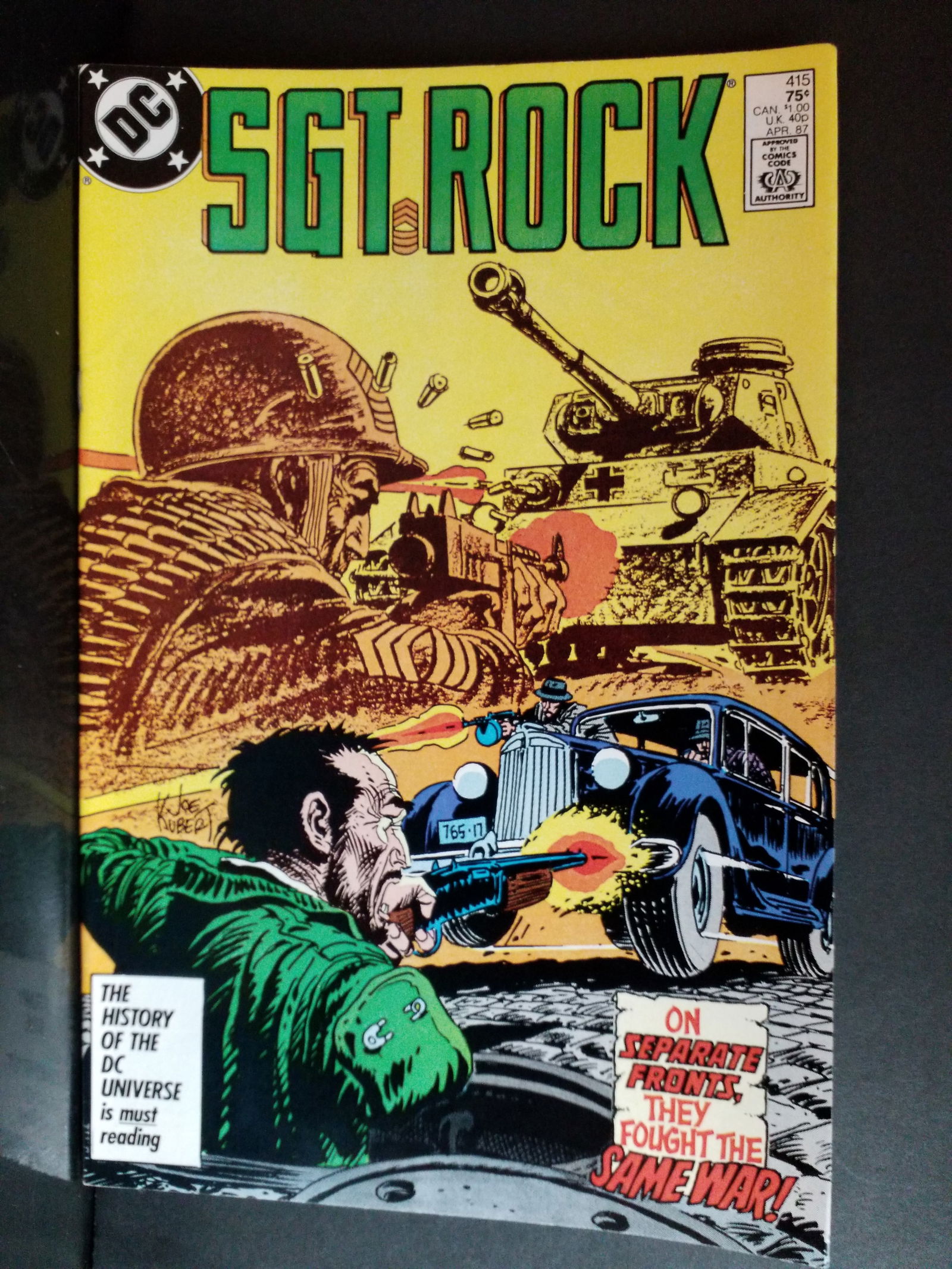 Sgt Rock #415 Joe Kubert history of the DC Universe comics F-NM: A Higher Grade comic. Although we are not comic book graders the majority of the comic books in this sale are in exceptional condition. All Comics come bagged and boarded, Please view pictures. Comic