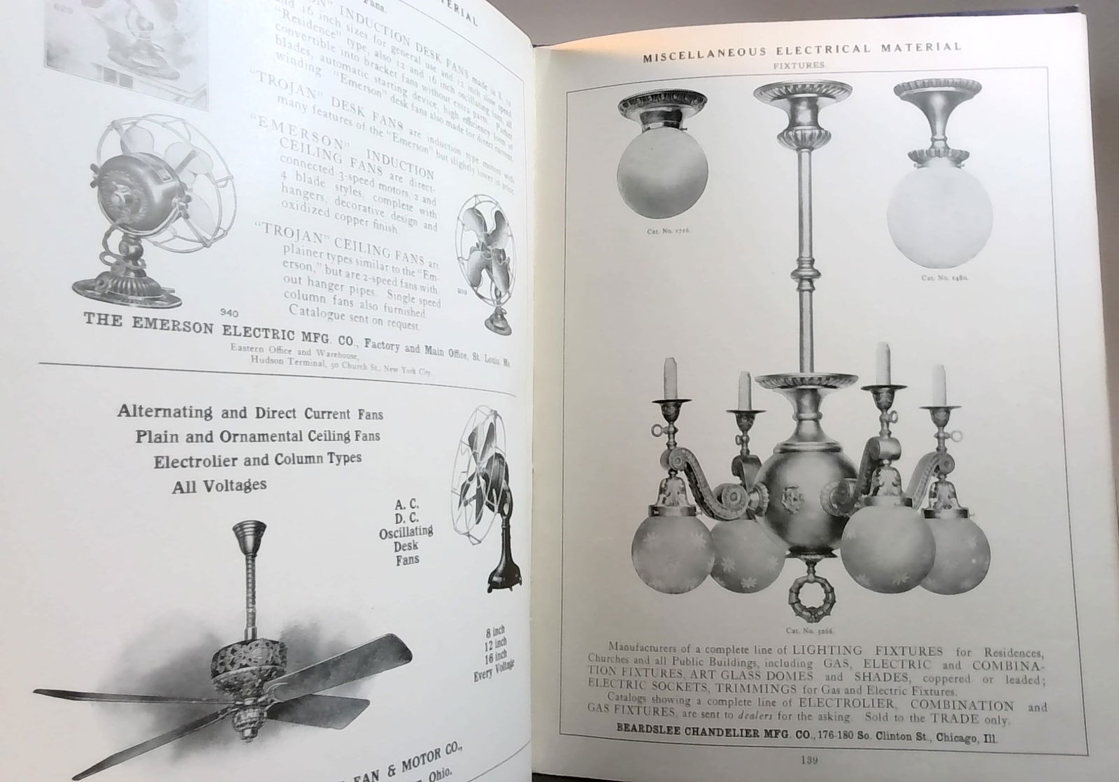 the ElectroCraft Illustrated Catalog List Superbly Illustrated 1909: hard plyable cover, previous library volume, with usual marks, a hard to find reference book, with superb illustrated drawings , some cracking on hinge but intact, hardcover Please view all pictures f