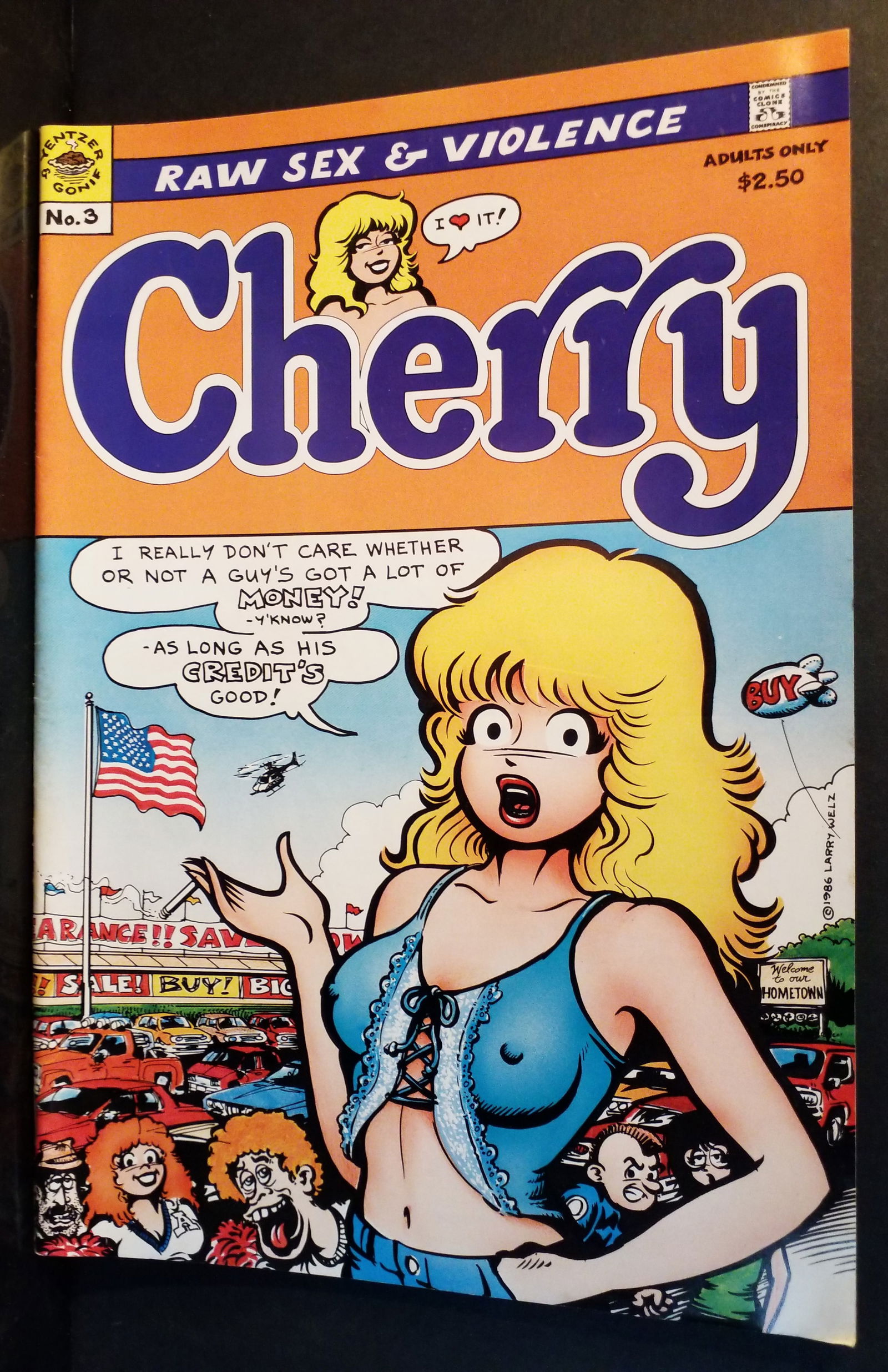 Cherry #3 Yentzer Comics & Gonif underground comic book Adults only 1st Printing Comic VF: A Higher Grade comic. Although we are not comic book graders the majority of the comic books in this sale are in exceptional condition. All Comics come bagged and boarded, Please view pictures. Comic