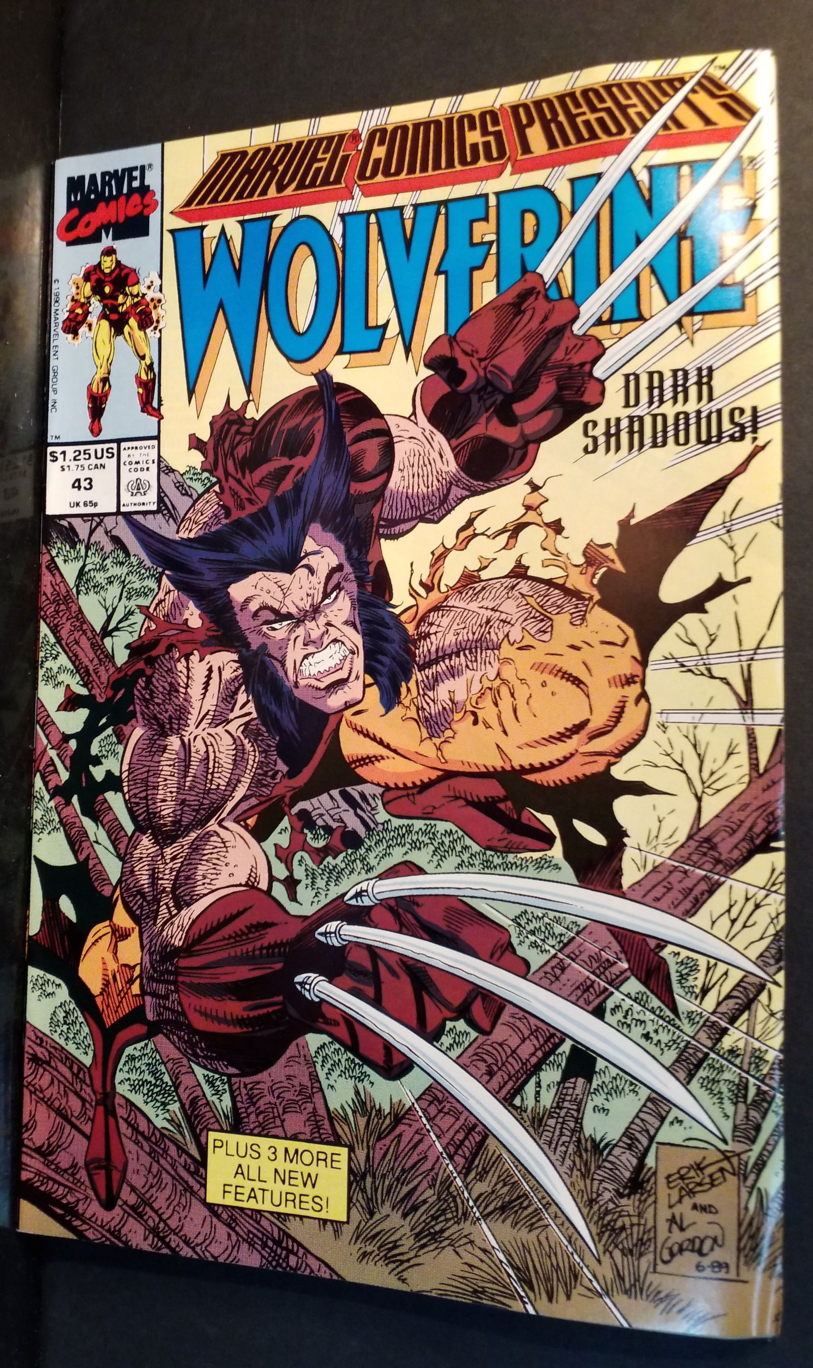 Marvel Comics Presents #43 Marvel 1990 Wolverine Erik Larsen F-VF (1 of 2)