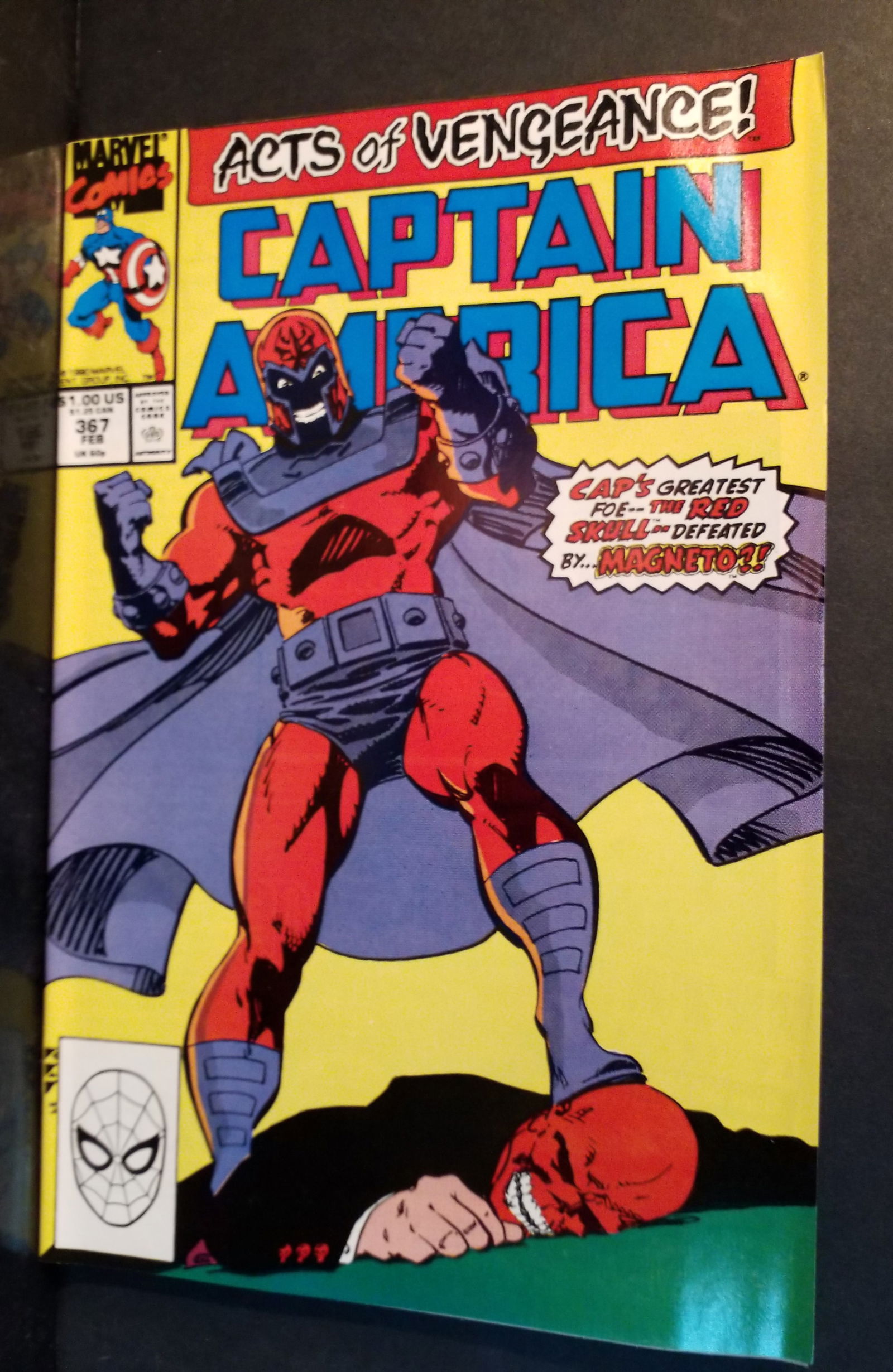 Captain America Acts of Vengeance, Red Skull Magneto #367 Marvel Comicsi F+-VF: A Higher Grade comic. Although we are not comic book graders the majority of the comic books in this sale are in exceptional condition. All Comics come bagged and boarded, Please view pictures. Comic