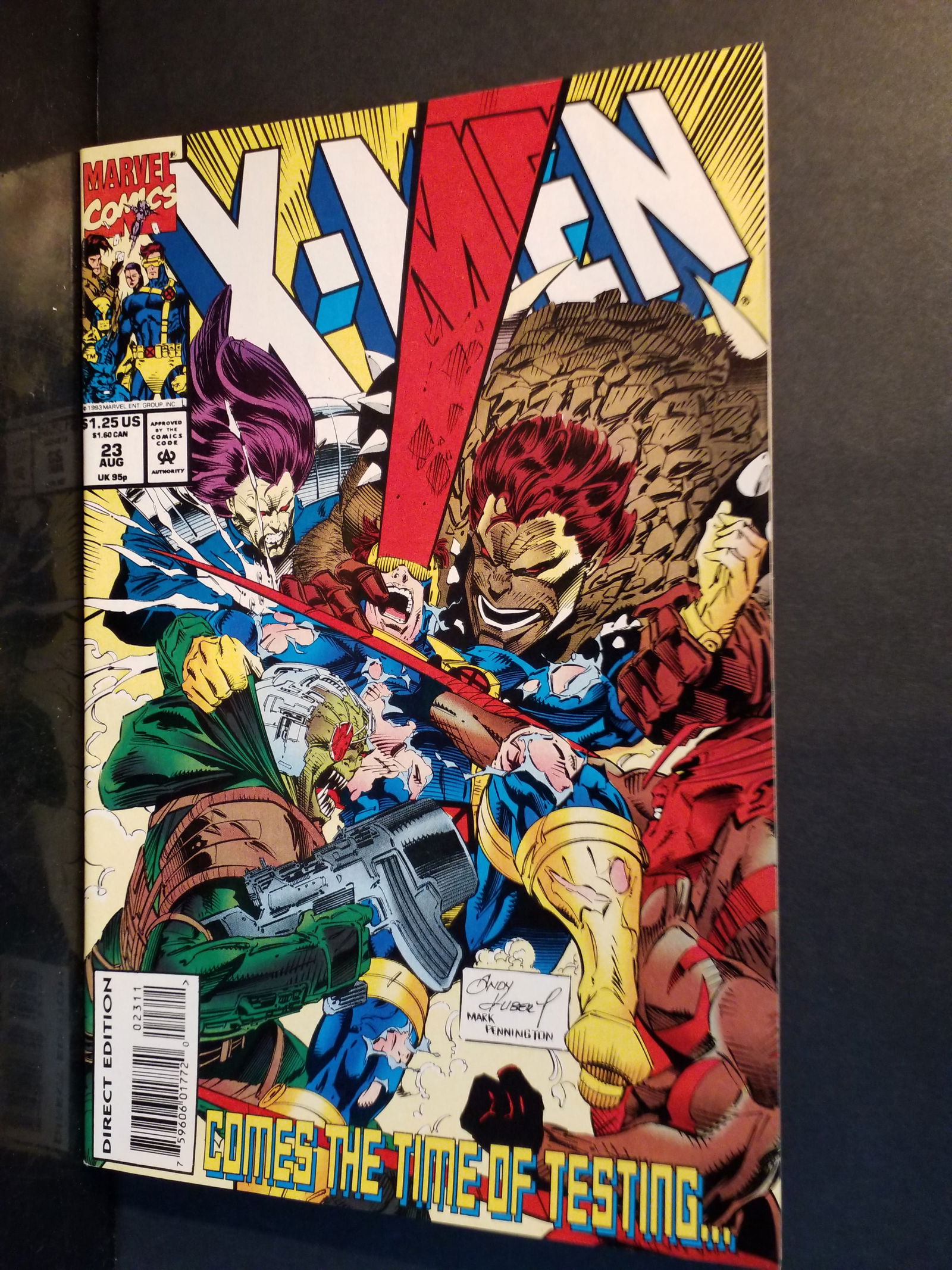 X-Men #23 Aug 1993 Marvel Newsstand Edition Comic Book VF-NM (1 of 2)