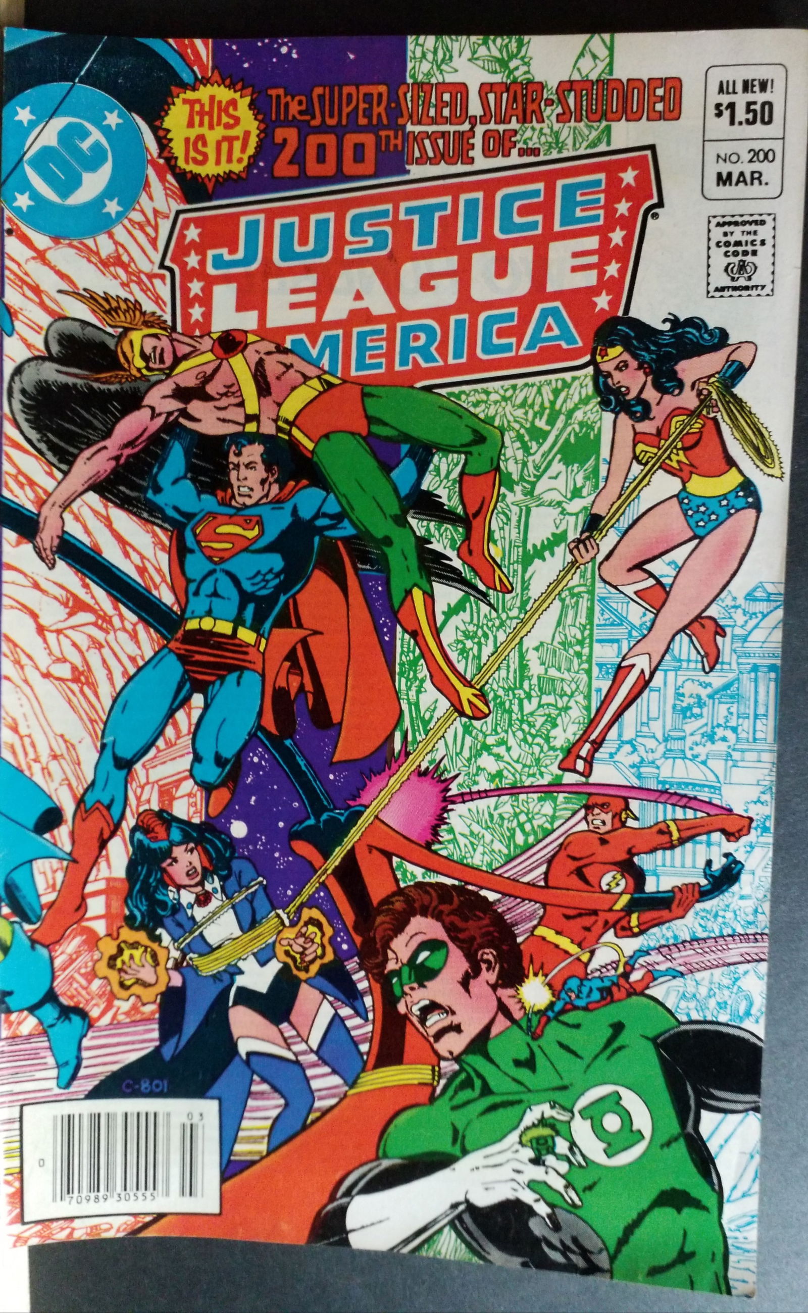 Justice League of America #200 1981 George Perez Wraparound Cover VF+-NM: A Higher Grade comic. Although we are not comic book graders the majority of the comic books in this sale are in exceptional condition. All Comics come bagged and boarded, Please view pictures. Comic