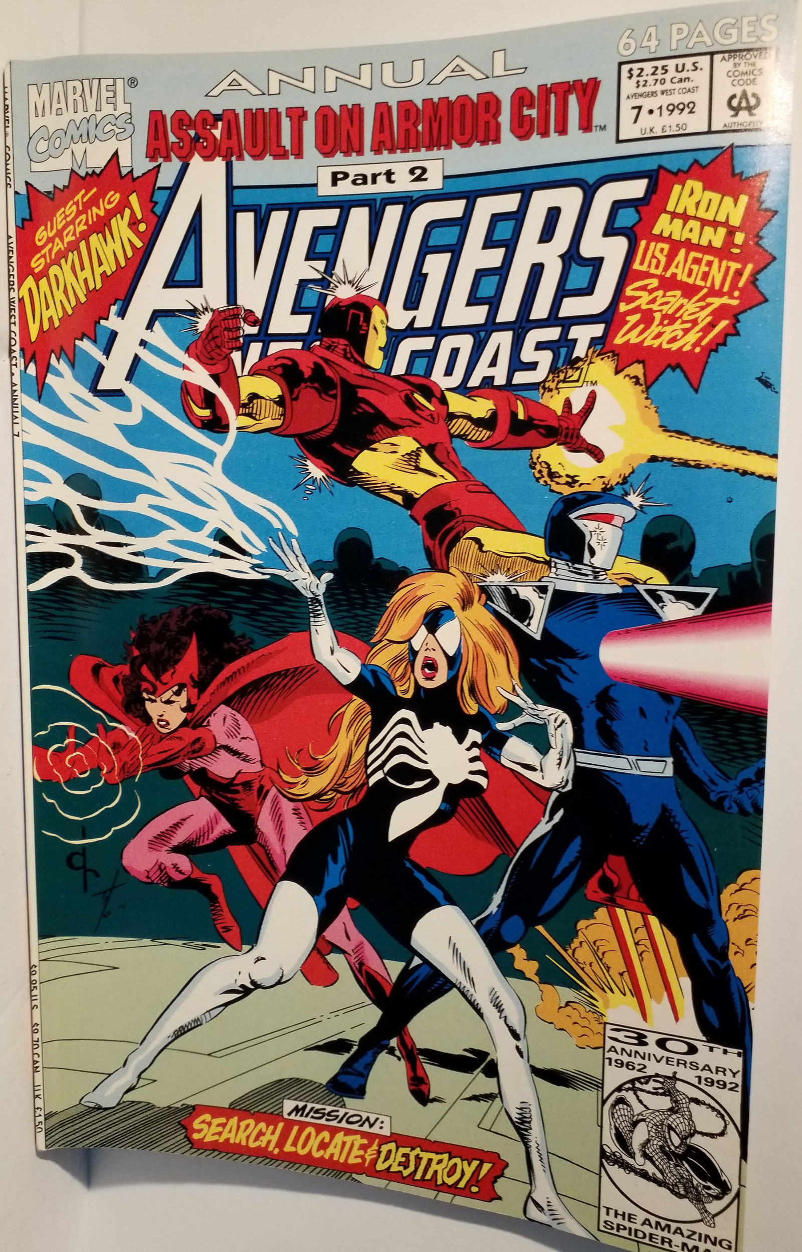 Avengers West Coast Annual #7 1991 Marvel Comics Annual VF+-NM: A Higher Grade comic. Although we are not comic book graders the majority of the comic books in this sale are in exceptional condition. All Comics come bagged and boarded, Please view pictures. Comic