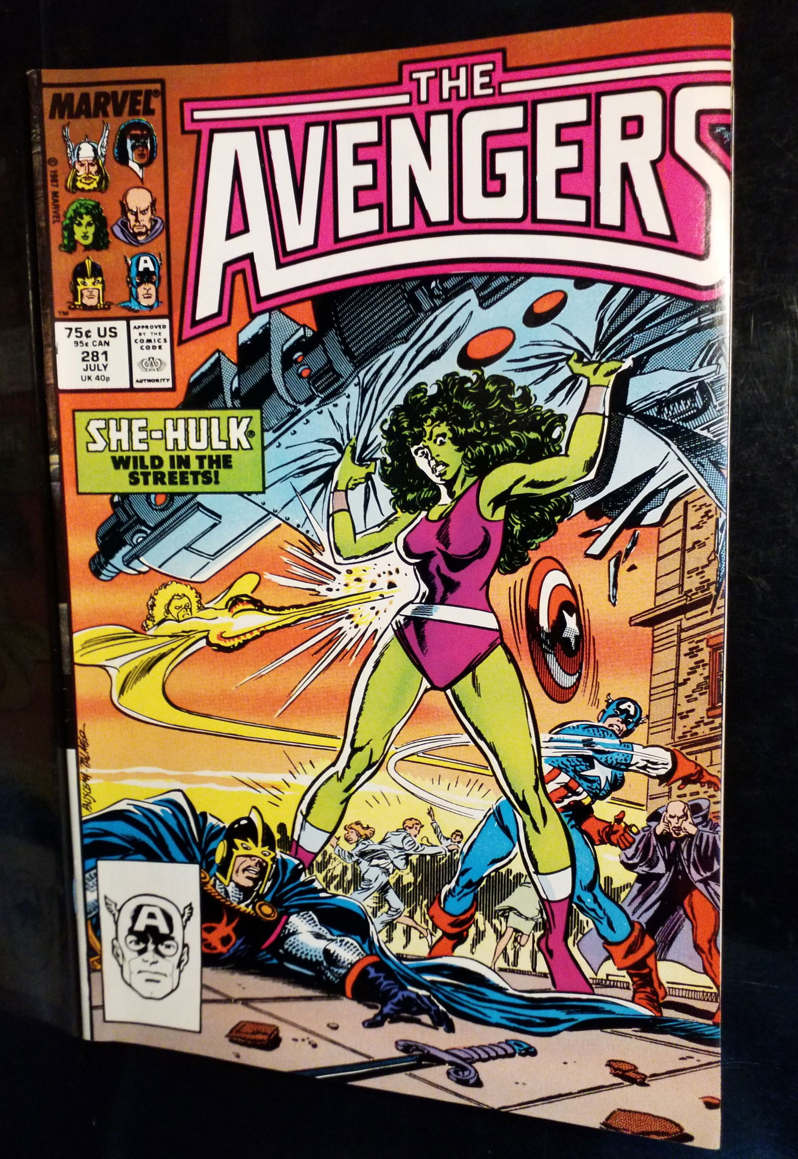 Avengers #281 She- Hulk Wild In The Streets Newsstand Marvel Comics 1987 VF+-NM: A Higher Grade comic. Although we are not comic book graders the majority of the comic books in this sale are in exceptional condition. All Comics come bagged and boarded, Please view pictures. Comic