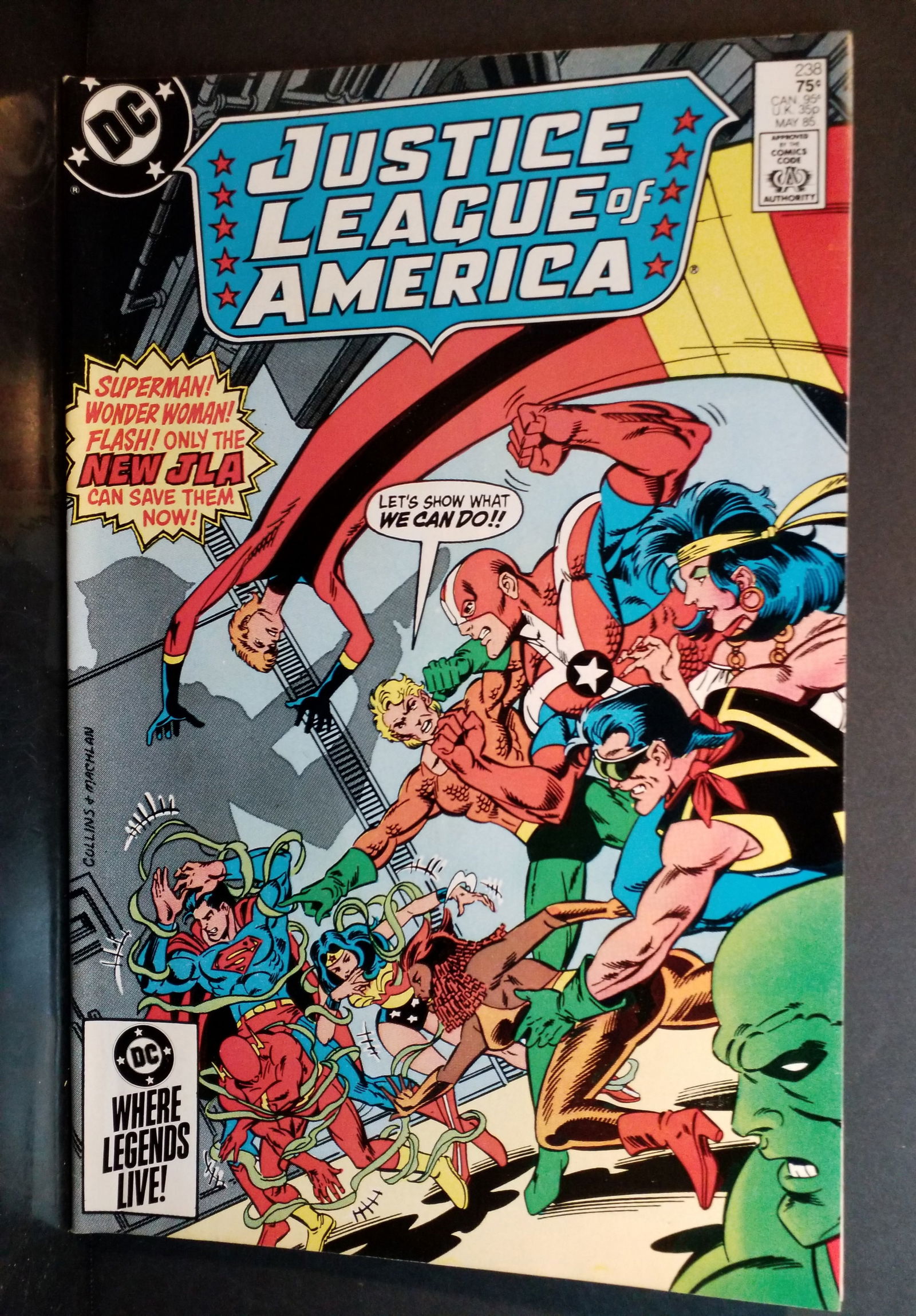 Justice League of America #238 DC 1985 Superman Wonder Woman VF+-NM: A Higher Grade comic. Although we are not comic book graders the majority of the comic books in this sale are in exceptional condition. All Comics come bagged and boarded, Please view pictures. Comic