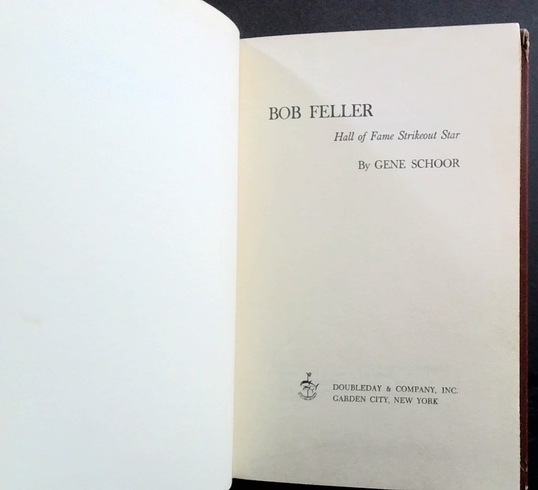 Bob Feller Hall of Fame Strikeout Star by Gen Schoor 1962 stated first: Hardcover, published by Doubleday. No jacket, usual marks, intact, tight spine internally bright, Please view pictures for more condition and content details.