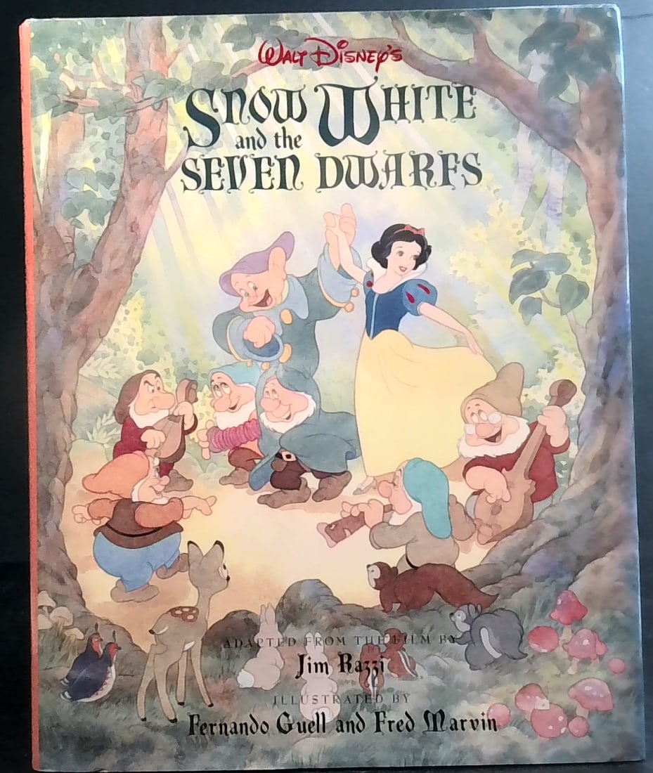 Snow White and the Seven Dwarfs Walt Disney Jim Razzi 1993 in VG + Condition in jacket: Published by Disney PRess good condition overall, beautifully illustrated. Hardcover in jacket