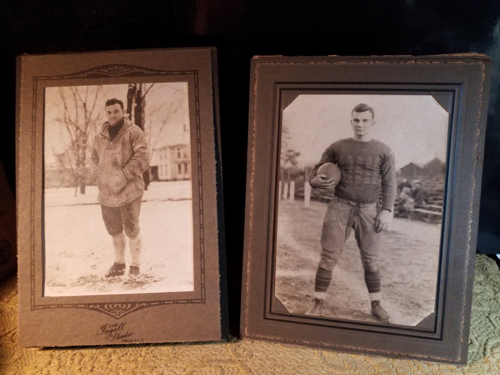 2 Antique early 1930s Football Original Cabinet Photographs (1 of 3)