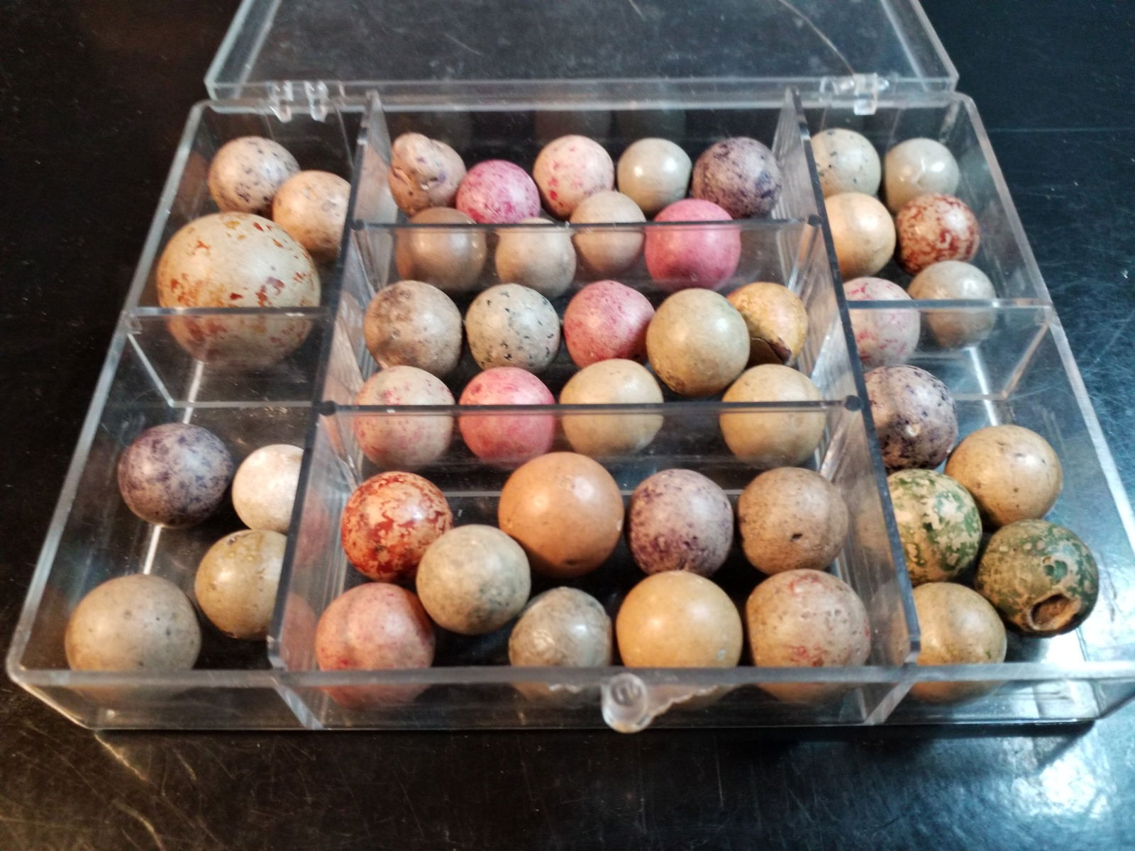 A Nice collection of Approx. 50 early Clay Marbles (1 of 1)