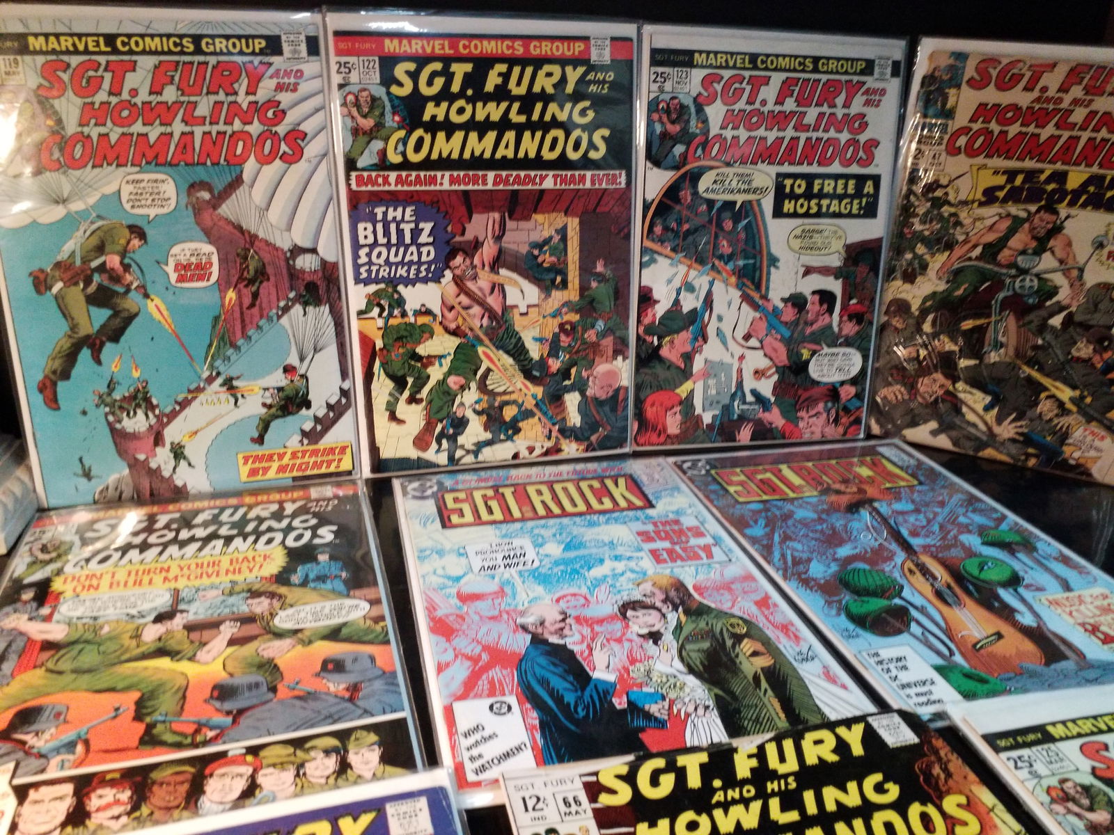 Lot of 10 Golden Age and Silver Age comic books Sgt. Fury Howling Commandos and Sgt. Rock VG (1 of 8)
