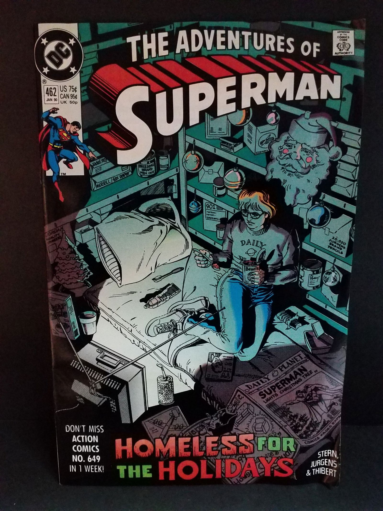 The Adventures of Superman #462 DC Comics Homeless Holidays 1990 VG+: A Higher Grade comic. Although we are not comic book graders the majority of the comic books in this sale are in exceptional condition. All Comics come bagged and boarded, Please view pictures. Comic