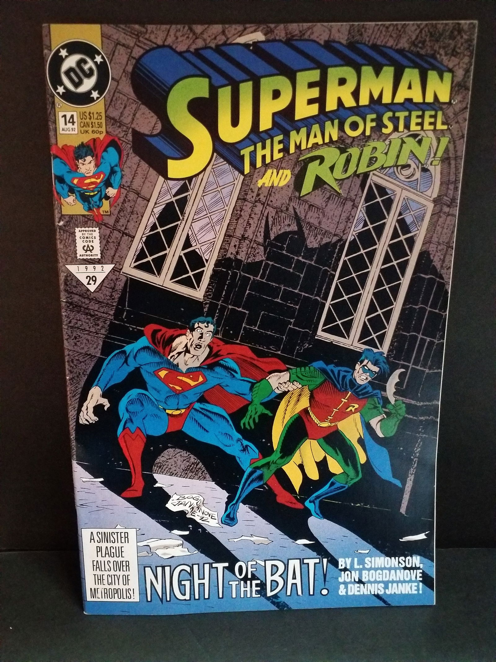 Superman The Man Of Steel and Robin #14 Night of The Bat! 1992 DC comics VF+ - NM: A Higher Grade comic. Although we are not comic book graders the majority of the comic books in this sale are in exceptional condition. All Comics come bagged and boarded, Please view pictures. Comic