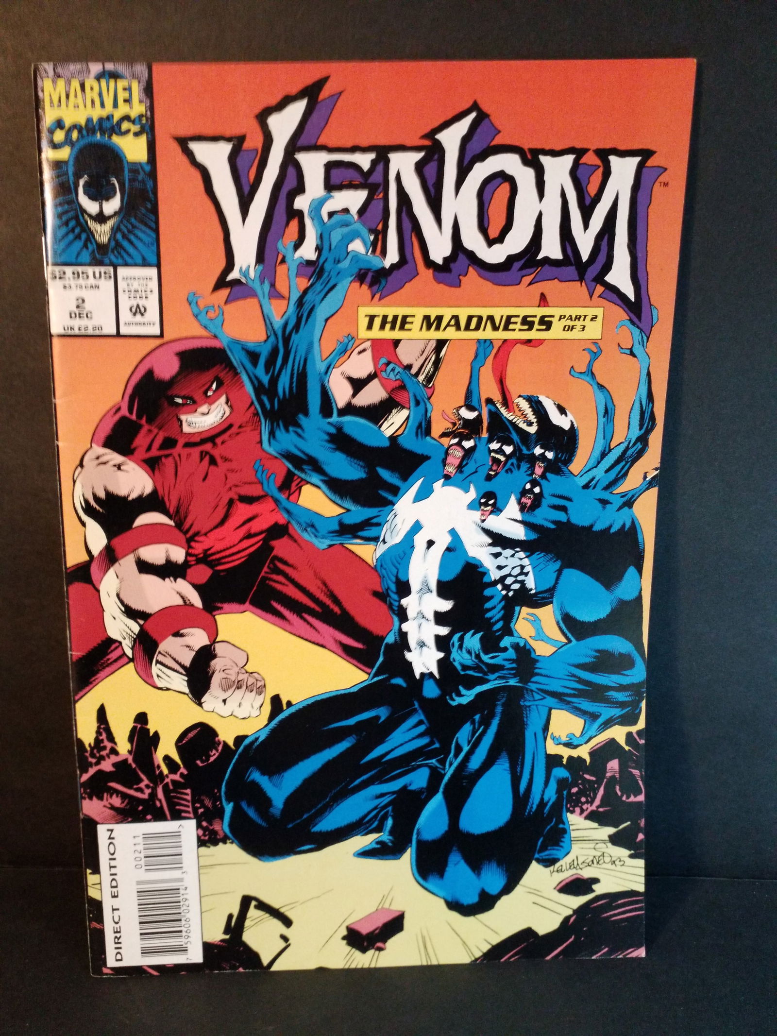 Venom #2 The Madness 1st Print Part 2 of 3 Marvel Comics 1993 Juggernaut VF+ - NM: A Higher Grade comic. Although we are not comic book graders the majority of the comic books in this sale are in exceptional condition. All Comics come bagged and boarded, Please view pictures. Comic