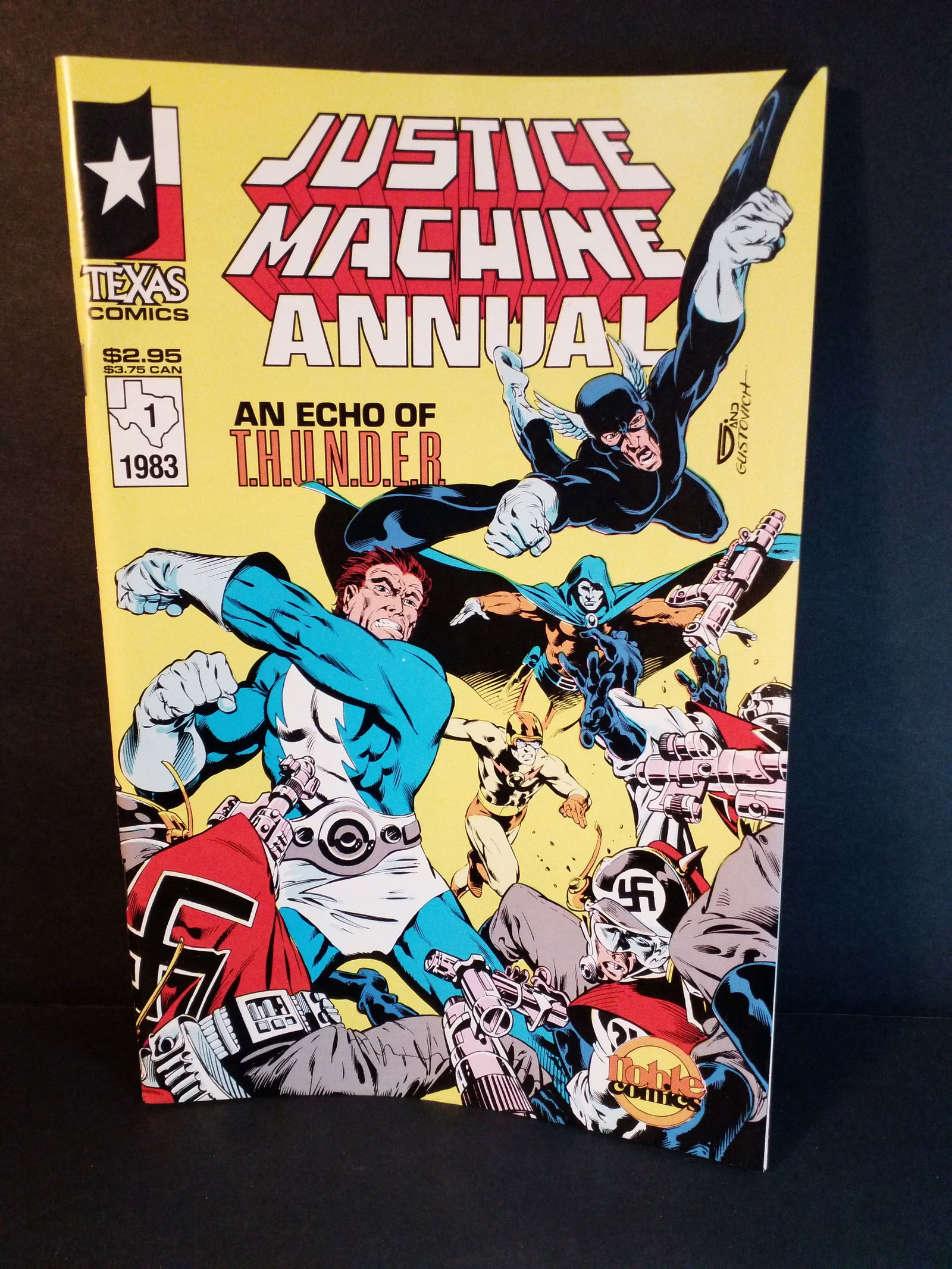 Justice Machine Annual #1 (Texas Comics 1983) 1st Elementals Key VF+ - NM: A Higher Grade comic. Although we are not comic book graders the majority of the comic books in this sale are in exceptional condition. All Comics come bagged and boarded, Please view pictures. Comic