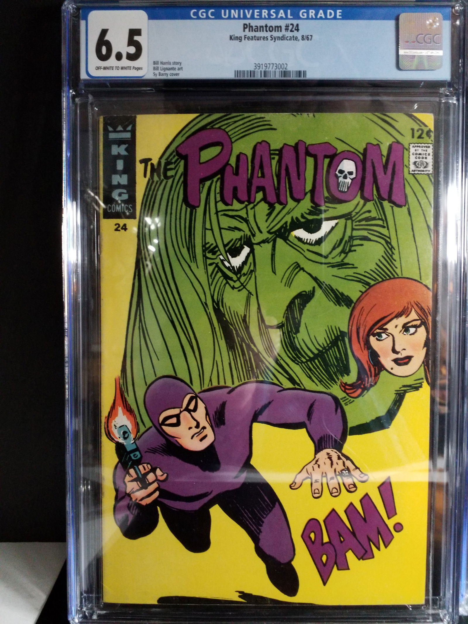 THE PHANTOM #24 CGC 6.5 KING FEATURES SYNDICATE 1967 Graded: CGC Graded The Phantom #24 .Well preserved.