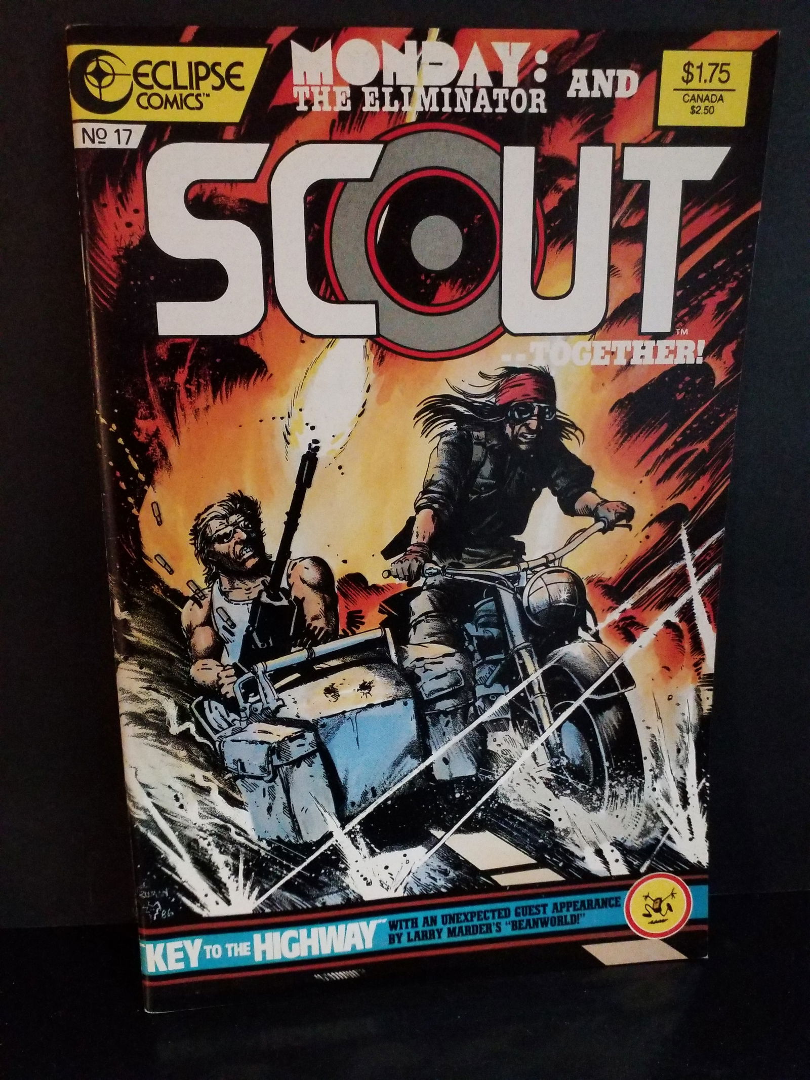 Scout #17 1987 Featuring Monday The Eliminator. Eclipse Comics High Grade VF+-NM: A Higher Grade comic. Although we are not comic book graders the majority of the comic books in this sale are in exceptional condition. All Comics come bagged and boarded, Please view pictures. Comic