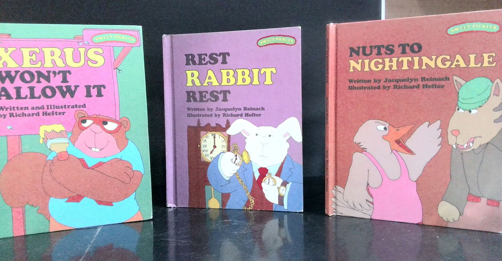 3 Sweet Pickles Books Weekly Readers Books Edition 1978 3 childrens books VG+: Solid book, usual marks for age. Please view pictures below for content and condition details.