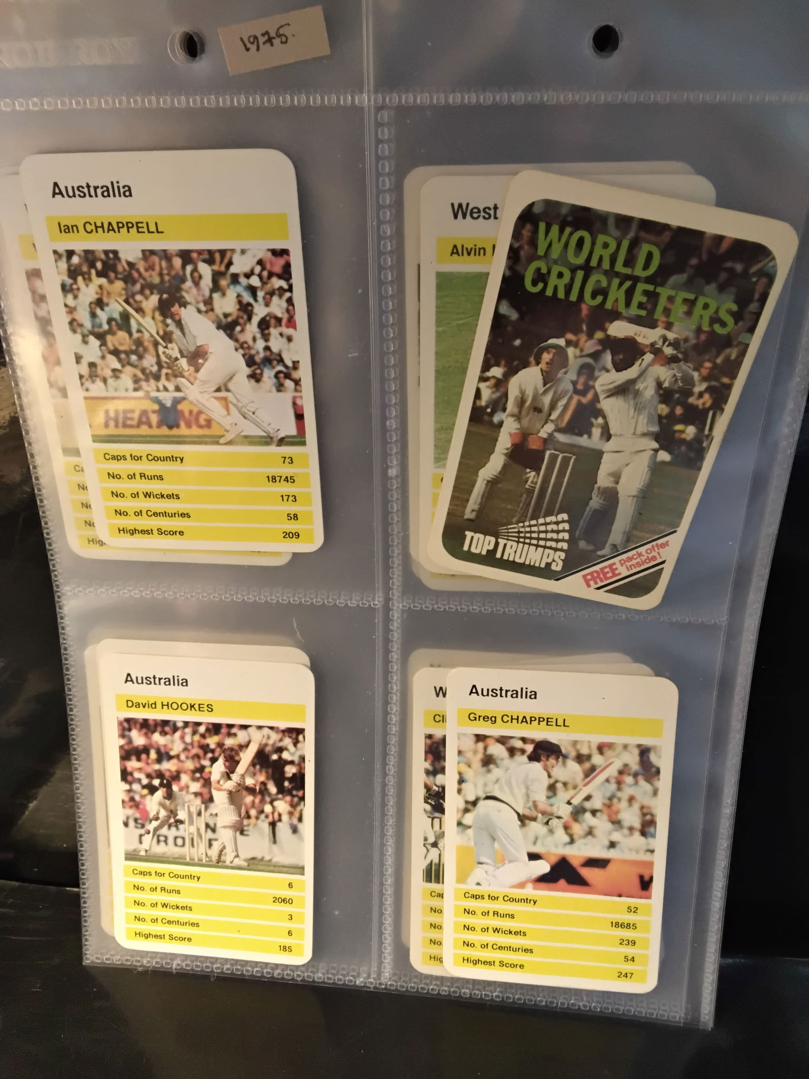 A Rare Collection of 32 Cricketers From the Top Trumps Card Game 1975 Scarce: Unusual collection possible complete game card deck of the Top Trumps Cricketers of the World. Many of these cards are sold singly and are highly sought after.