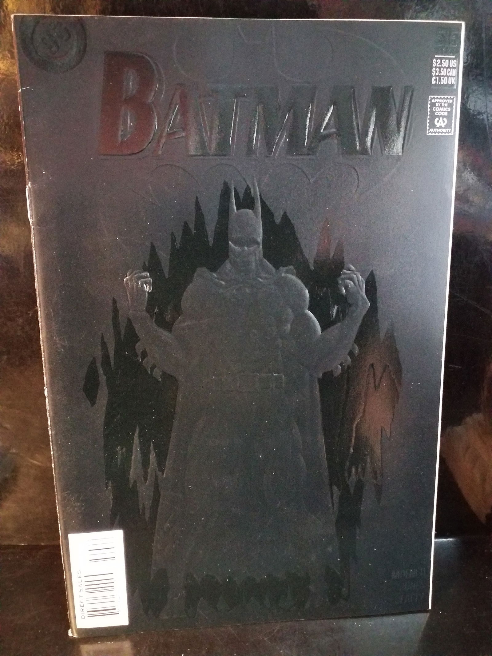 Batman #515 - Black Embossed cover - DC Comics - 1995: Adding Comics Daily to our current sale. A Higher Grade comic. Although we are not comic book graders the majority of the comic books in this sale are in exceptional condition. All Comics come bagged