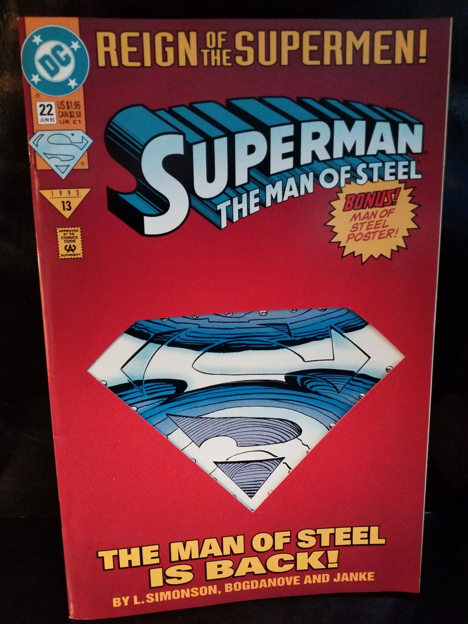 Reign of the Supermen! SUPERMAN Man of Steel # 13 DC Comics 1993 High Grade VF+- NM: Adding Comics Daily to our current sale. A Higher Grade comic. Although we are not comic book graders the majority of the comic books in this sale are in exceptional condition. All Comics come bagged