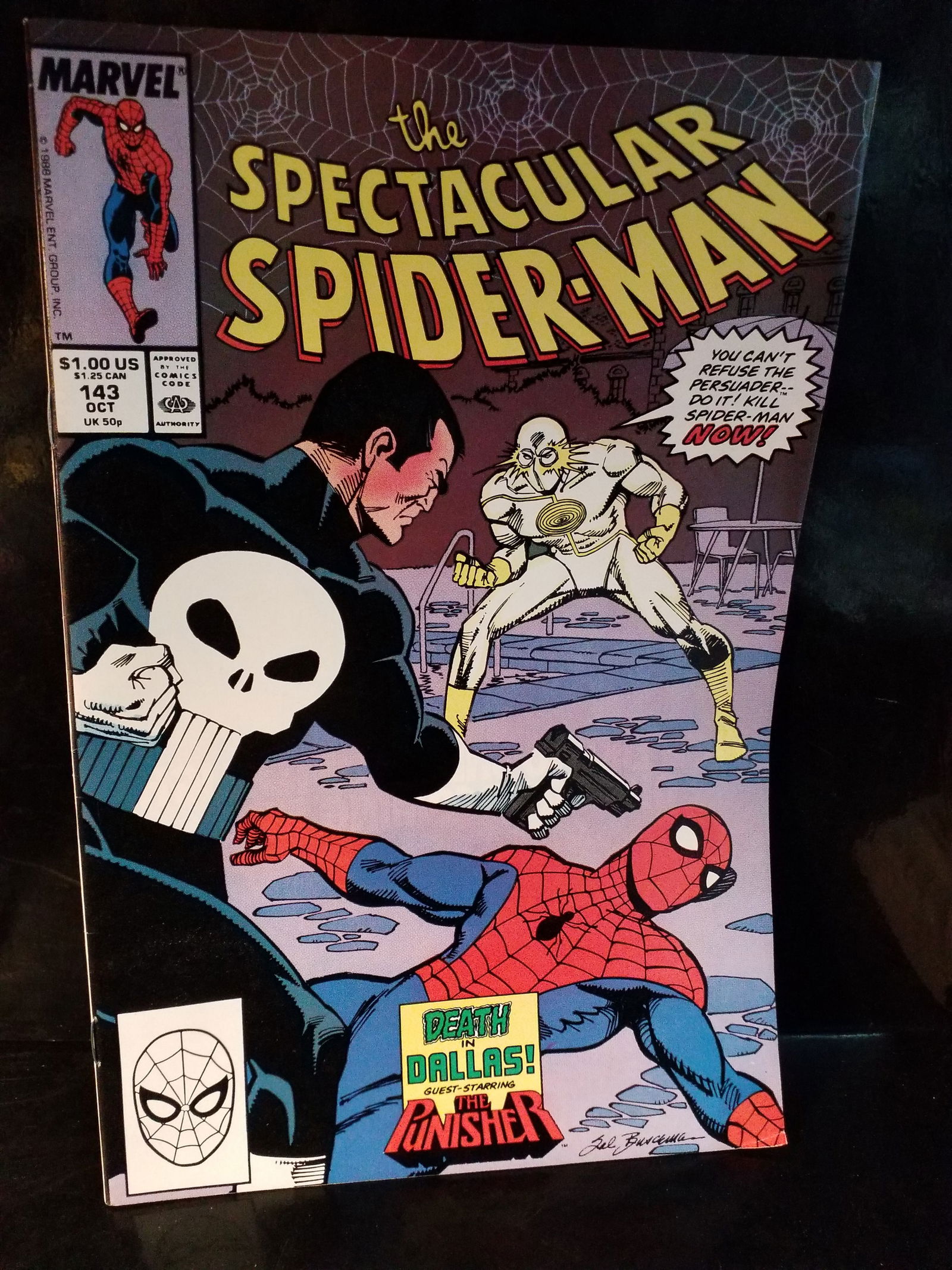 Spectacular Spider-Man #143 (1988 Punisher, KEY 1st App Carlos Lobo VF+/ NM: Adding Comics Daily to our current sale. A Higher Grade comic. Although we are not comic book graders the majority of the comic books in this sale are in exceptional condition. All Comics come bagged