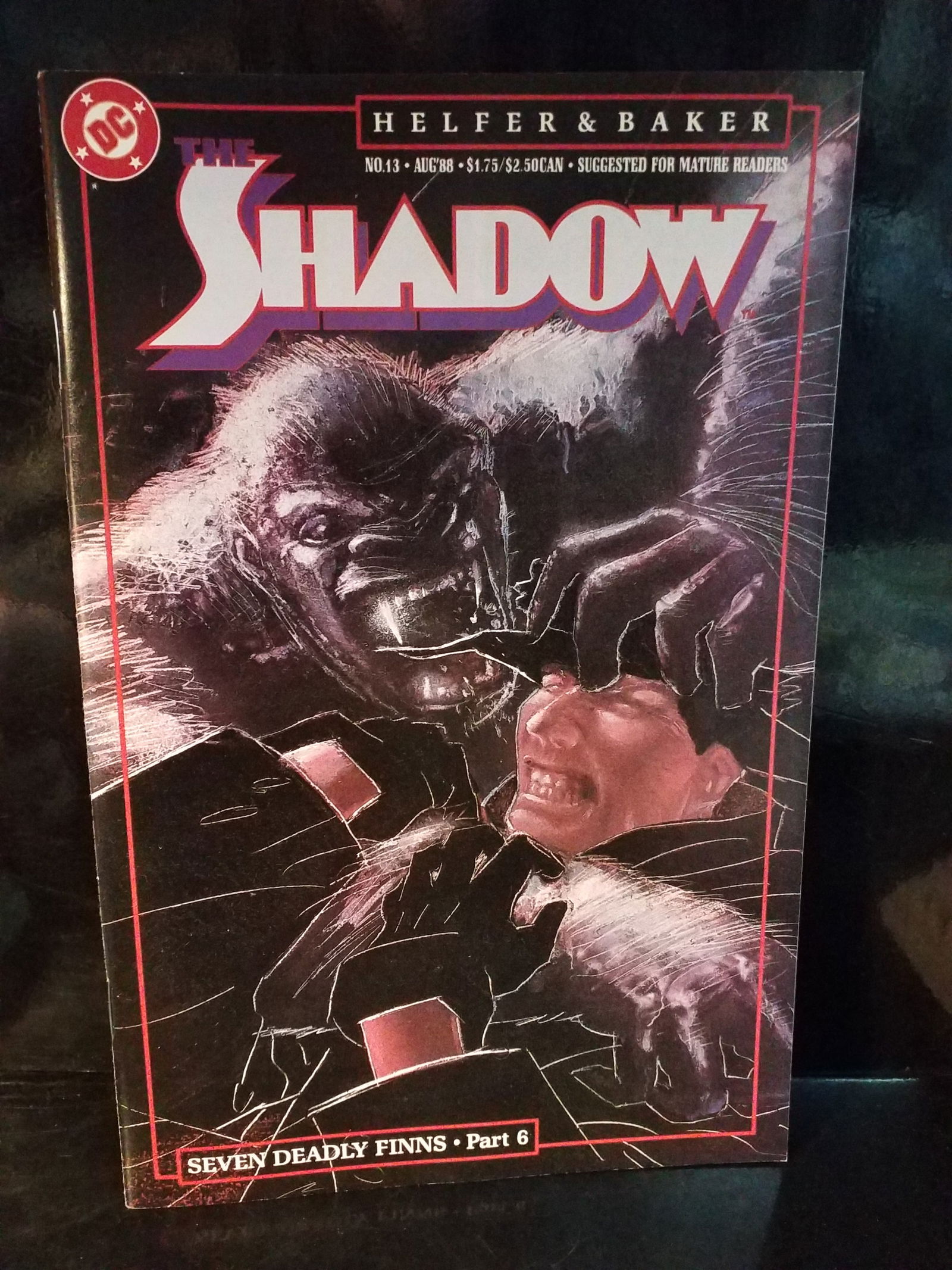 THE SHADOW #13 AUGUST DC Comics1988 Seven Deadly Finns HELFER VF+/NM: Adding Comics Daily to our current sale. A Higher Grade comic. Although we are not comic book graders the majority of the comic books in this sale are in exceptional condition. All Comics come bagged